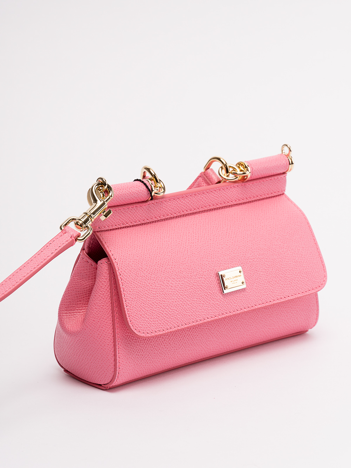 Dolce & Gabbana Sicily Small Leather Bag in Pink