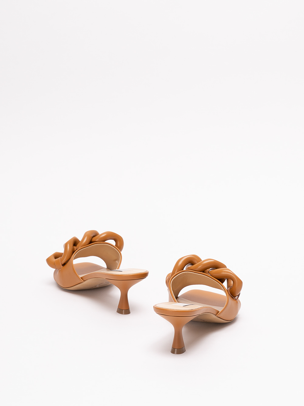 Shop Stella Mccartney Falabella 50 Heeled Sandals In Camel