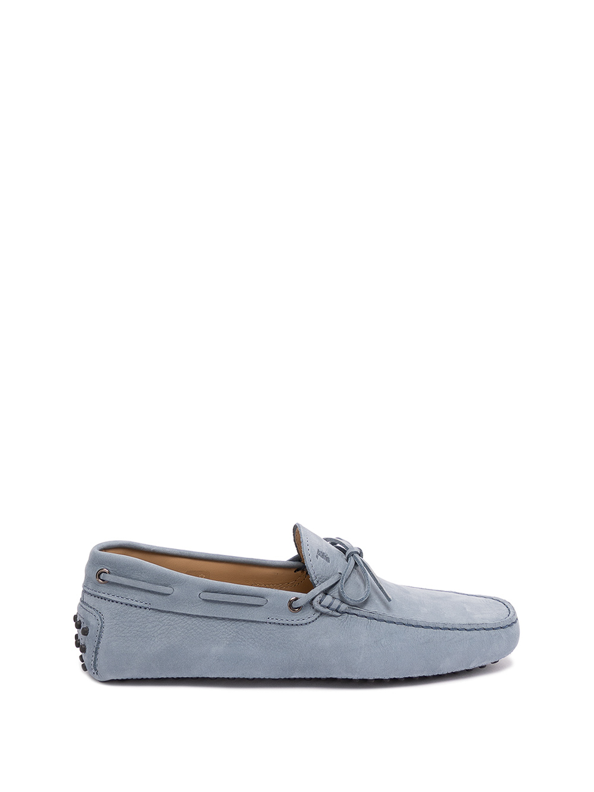 Tod's Gommino Driving Nubuck Loafers In Light Blue