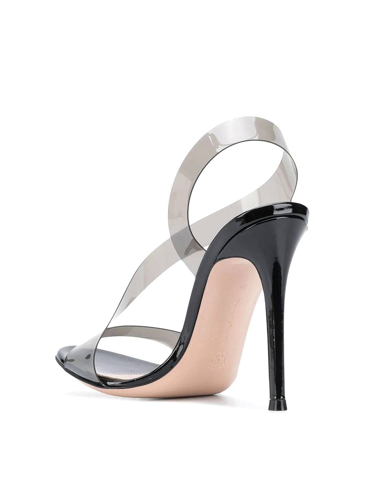 Shop Gianvito Rossi Metropolis Sandals Transparent Effect In Black