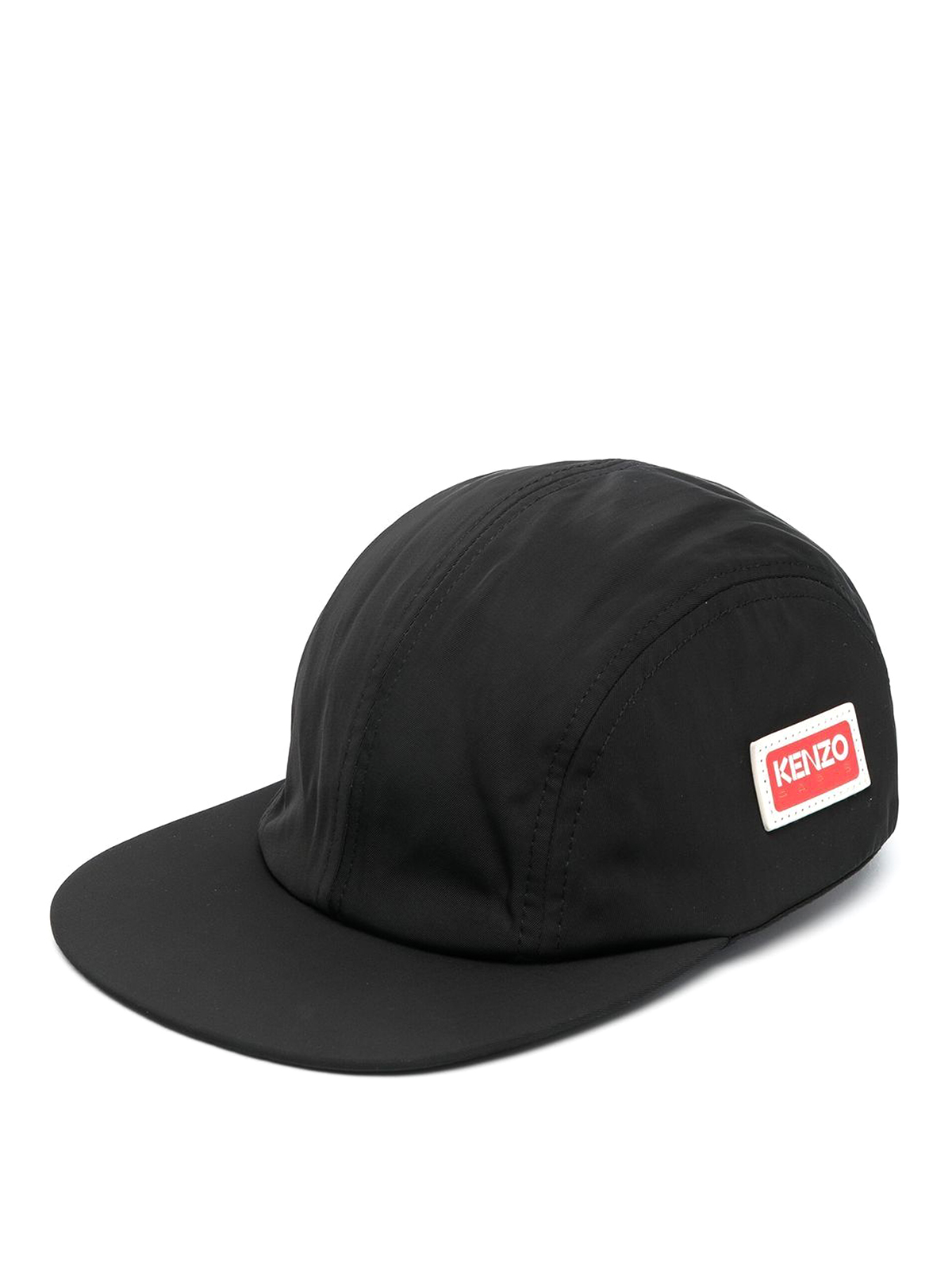 Shop Kenzo Logo Flat Peak Cap In Black