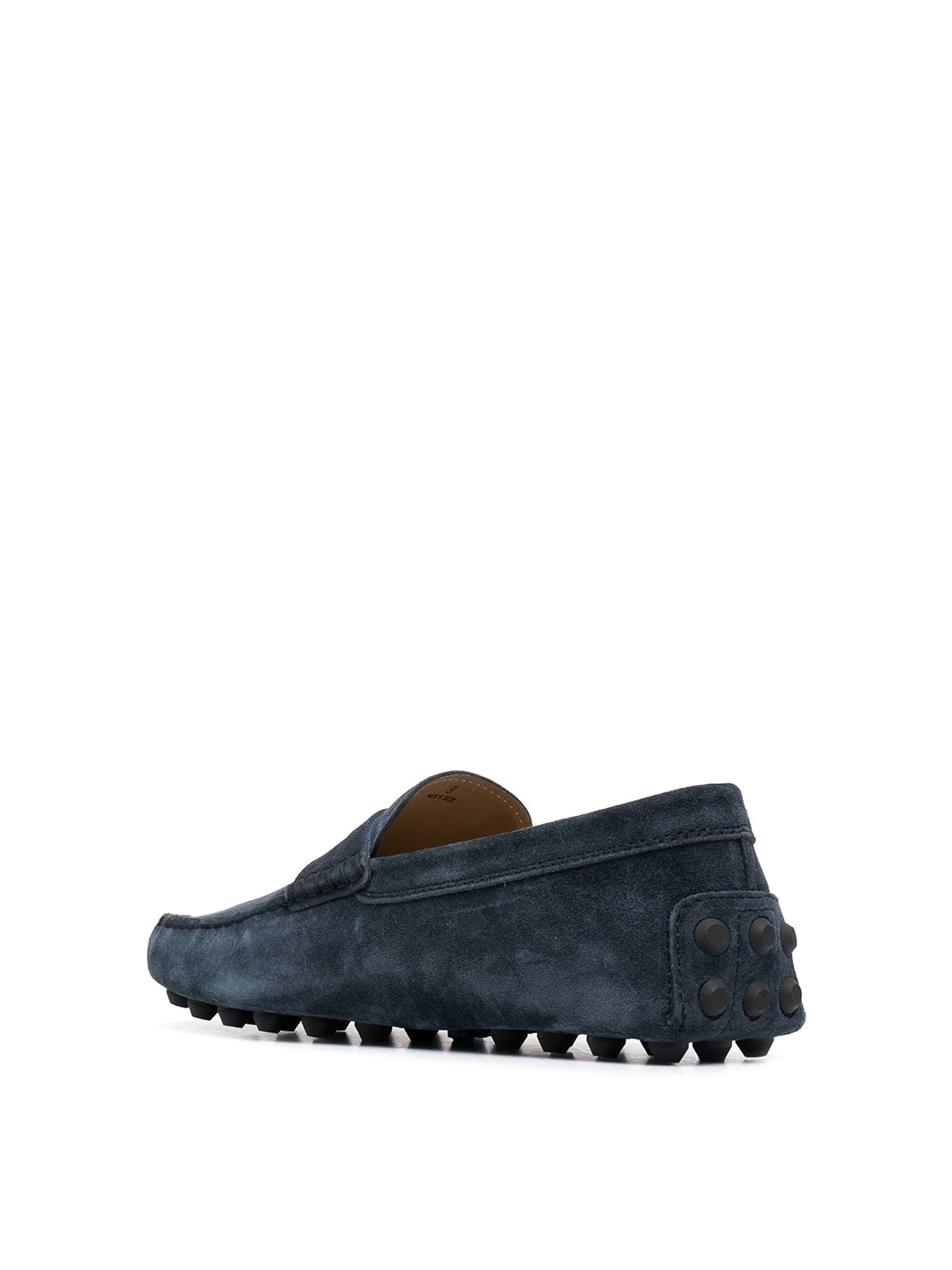 Shop Tod's Leather Slippers With Pebbles Sole In Azul
