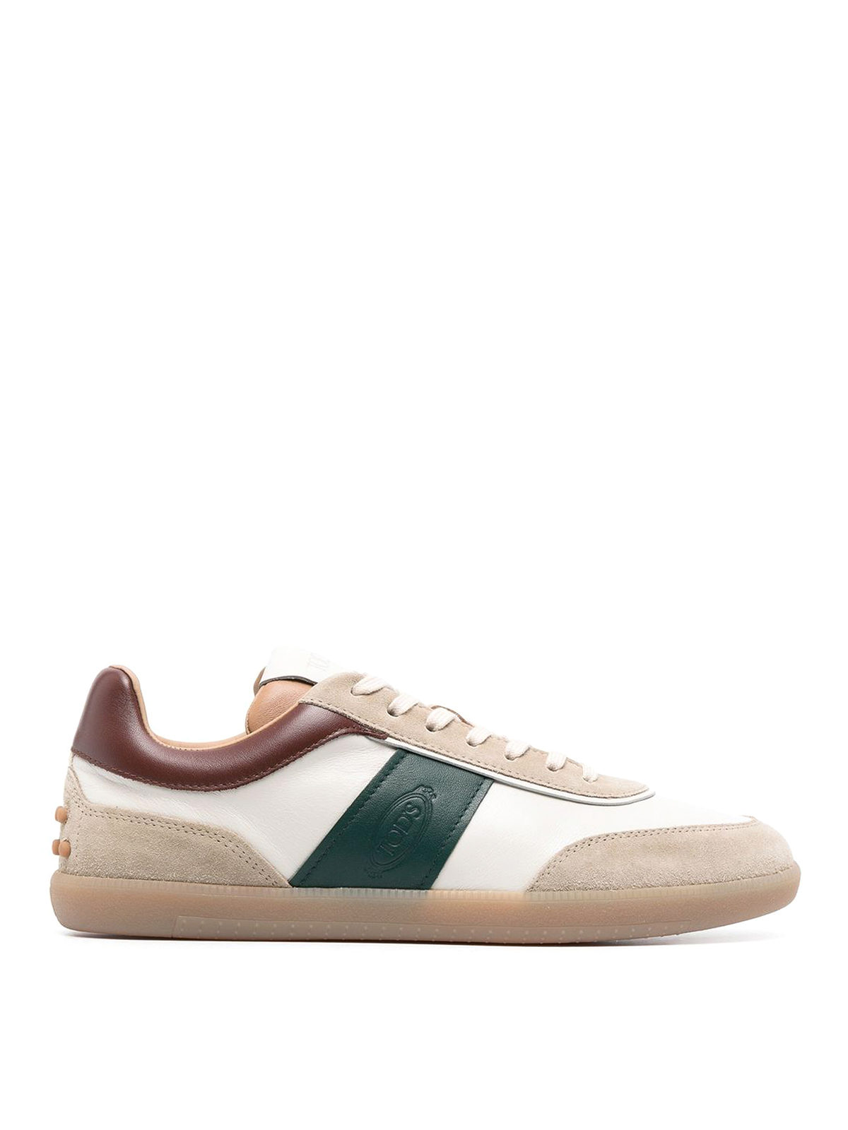 Tod's Leather Colour-block Designed Sneakers In Marrón