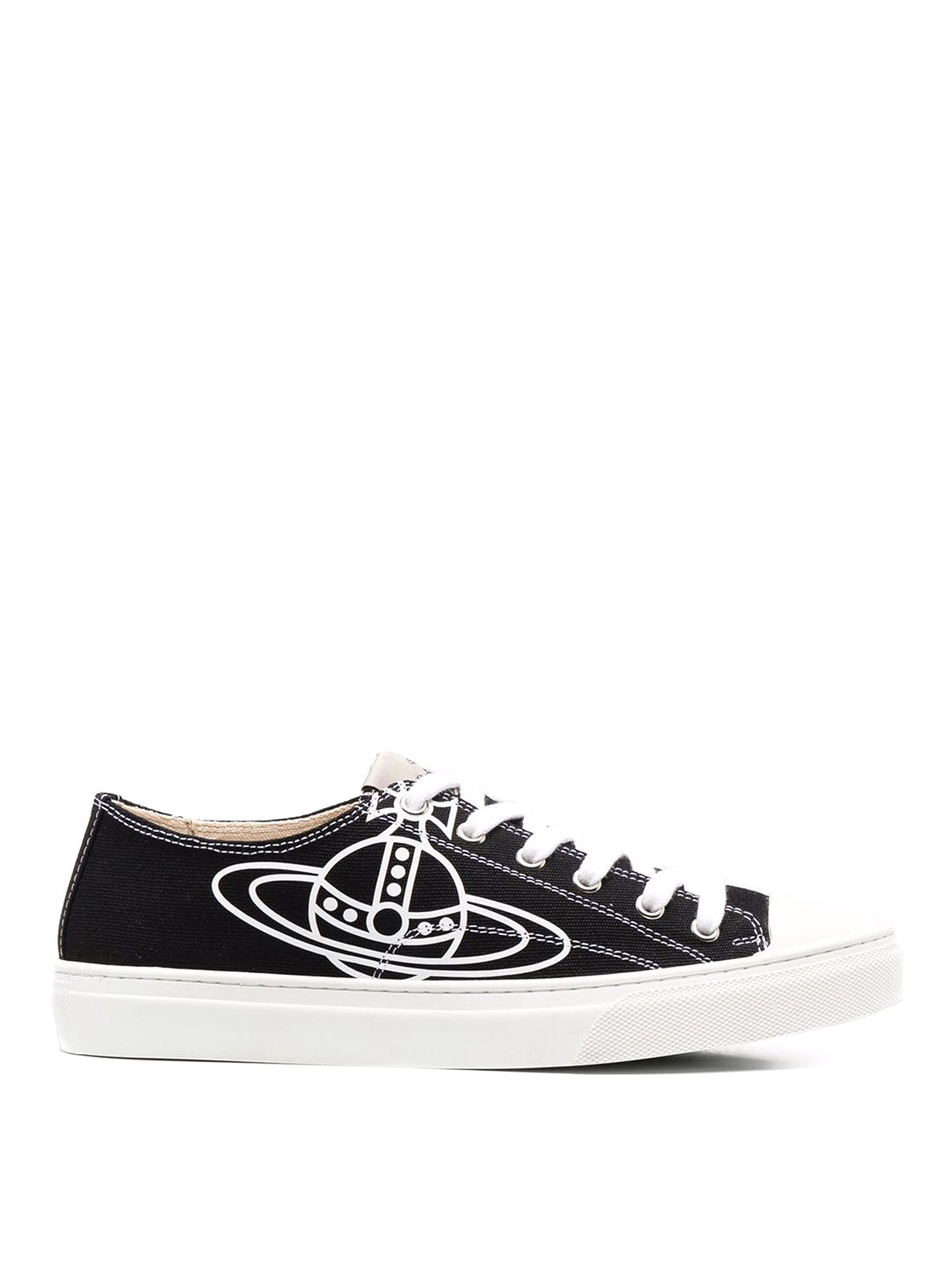 Vivienne Westwood Orb-logo Printed Sneakers In Black