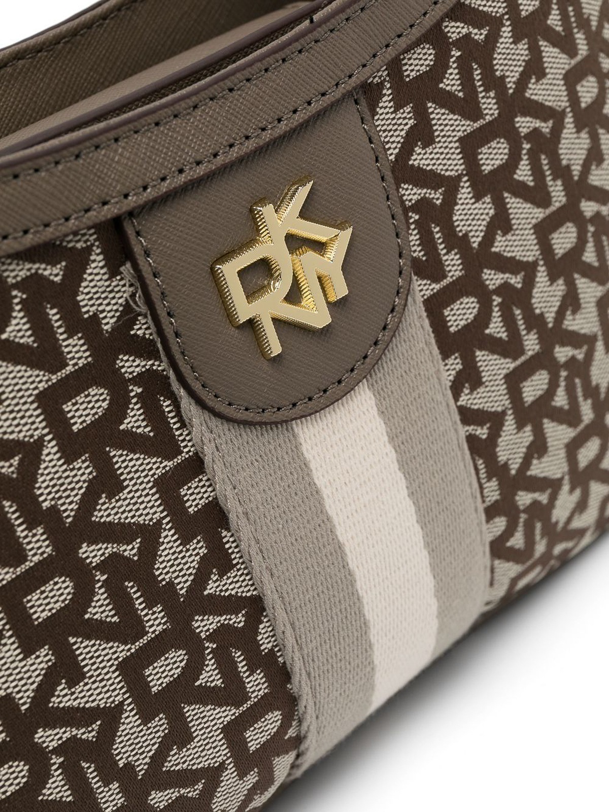 Shoulder bags Dkny - Monogram schoulder bag with stripe details 