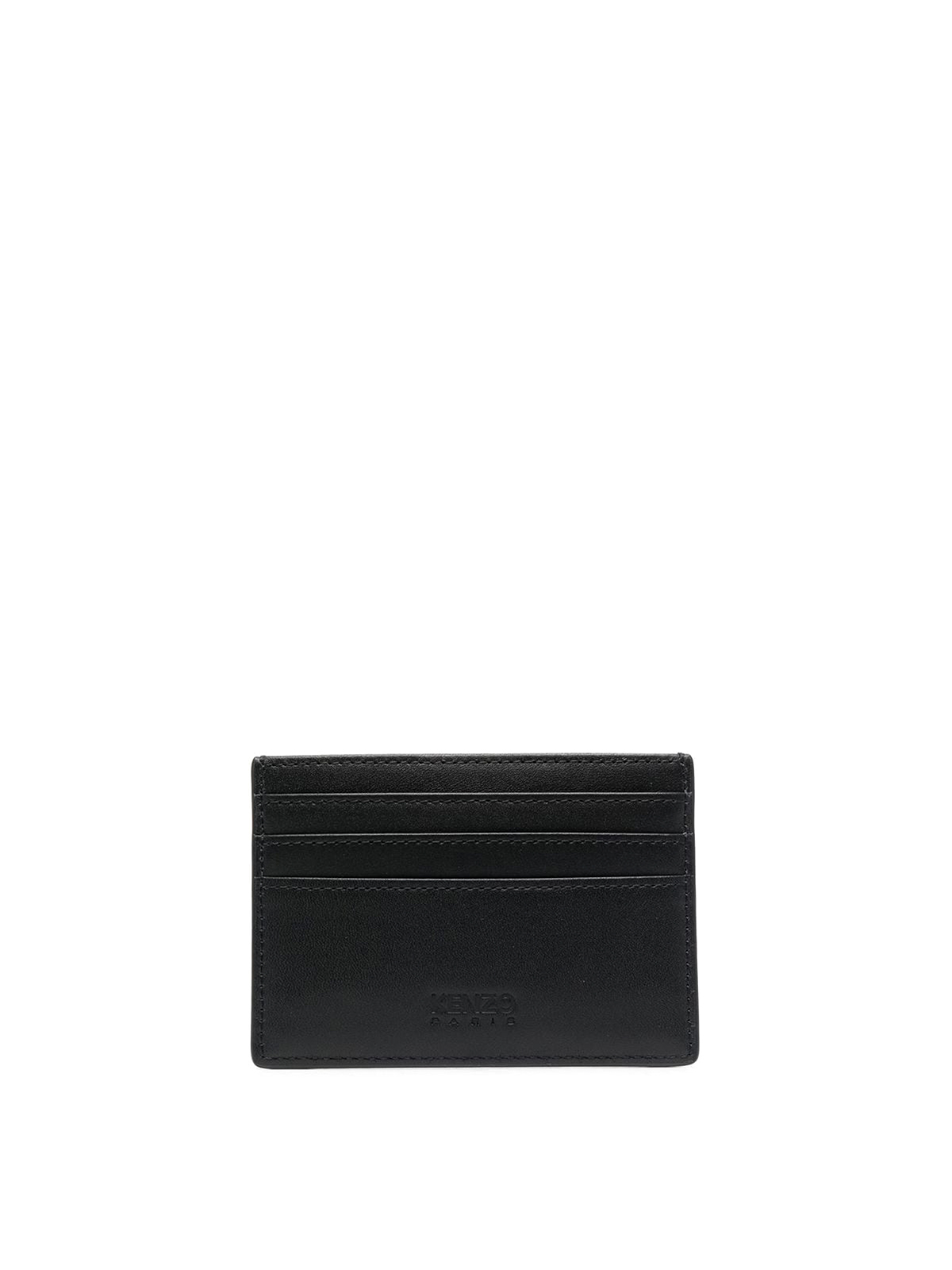 Shop Kenzo Cardholder With Front Embossed Logo In Black