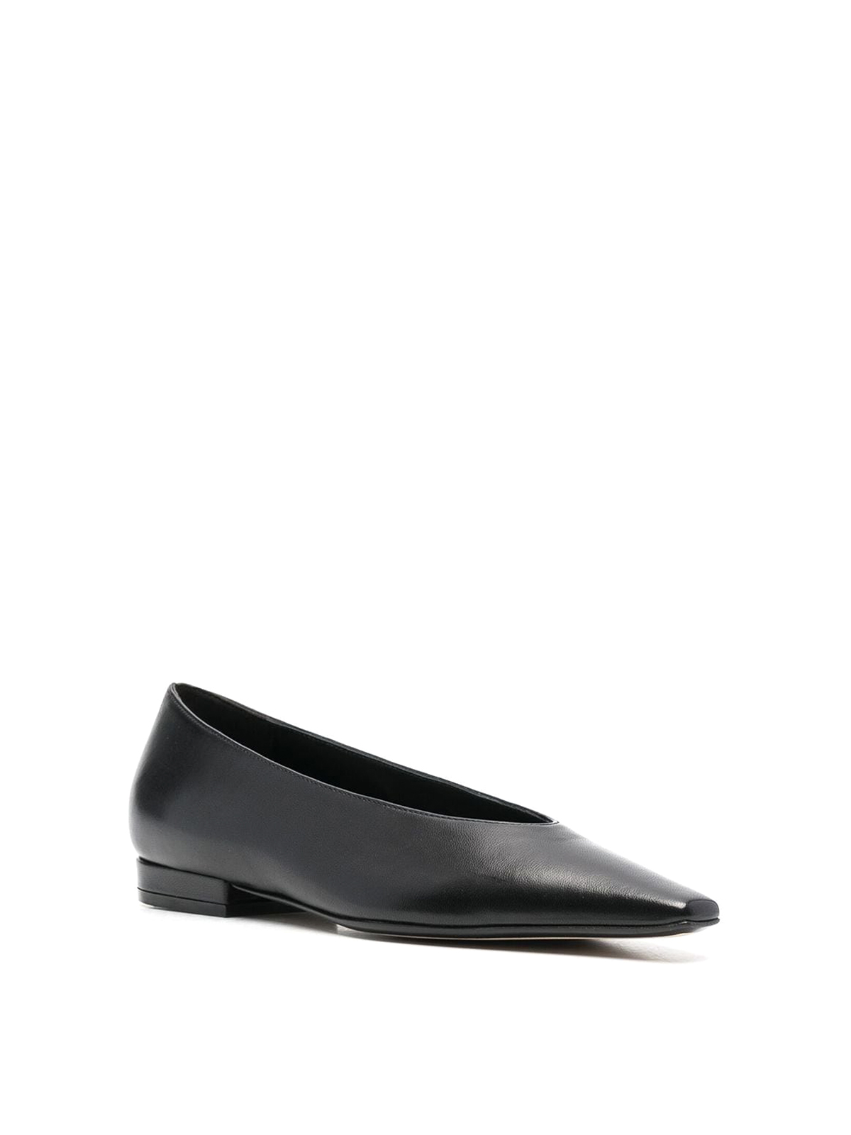 Shop Lanvin Swing Flats With Pointed Toe In Black