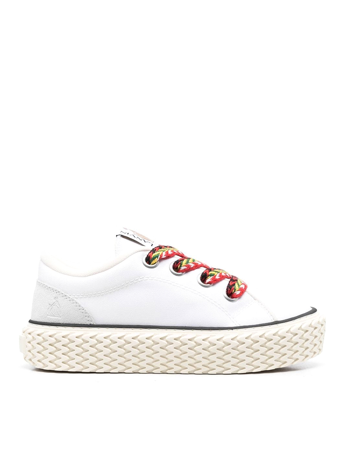 Shop Lanvin Wonder Sneakers With Contrasting Laces In Blanco