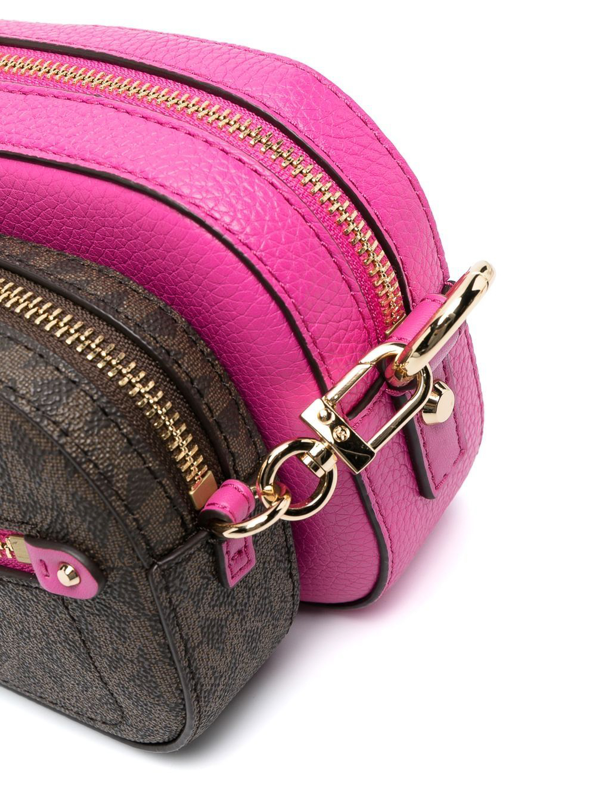 MICHAEL KORS: Michael Jet Set bag in grained leather - Fuchsia