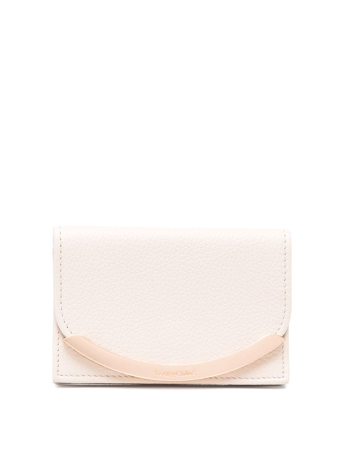 Shop See By Chloé Leather Purse With Detail In Beige