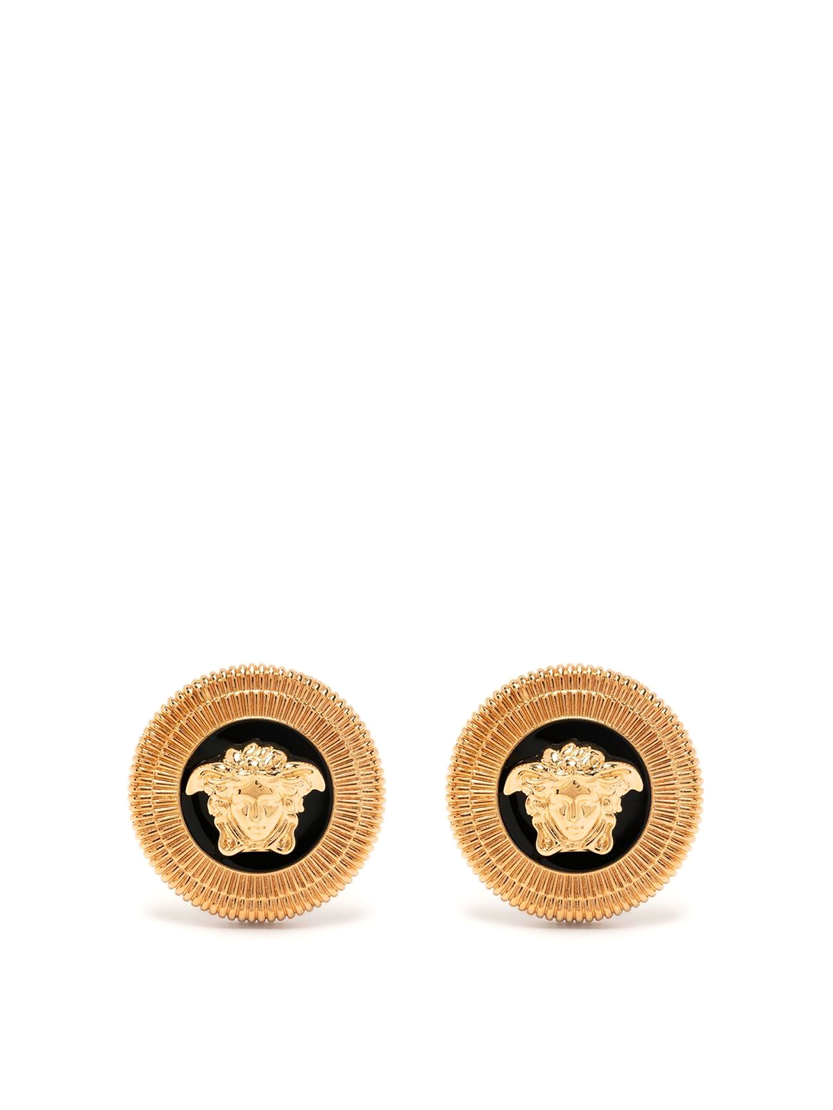 Earrings Versace - Black with Medusa details - 10053321A006384J120