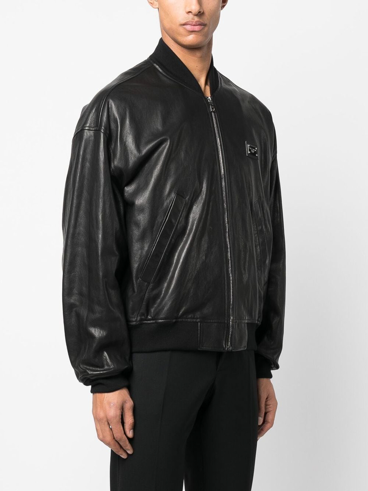 Dolce & Gabbana Leather bomber jacket - Black | G9ZM1LHULQ4N0000 Dolce & Gabbana Leather bomber jacket - Black | G9ZM1LHULQ4N0000