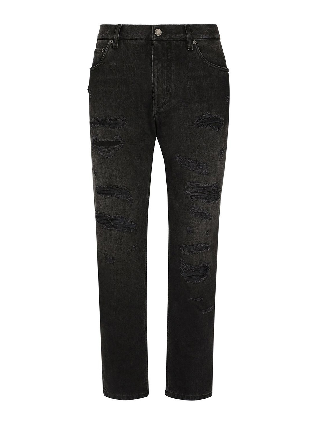 Dolce & Gabbana Loose Denim Cotton Jeans In Dark Wash | ModeSens