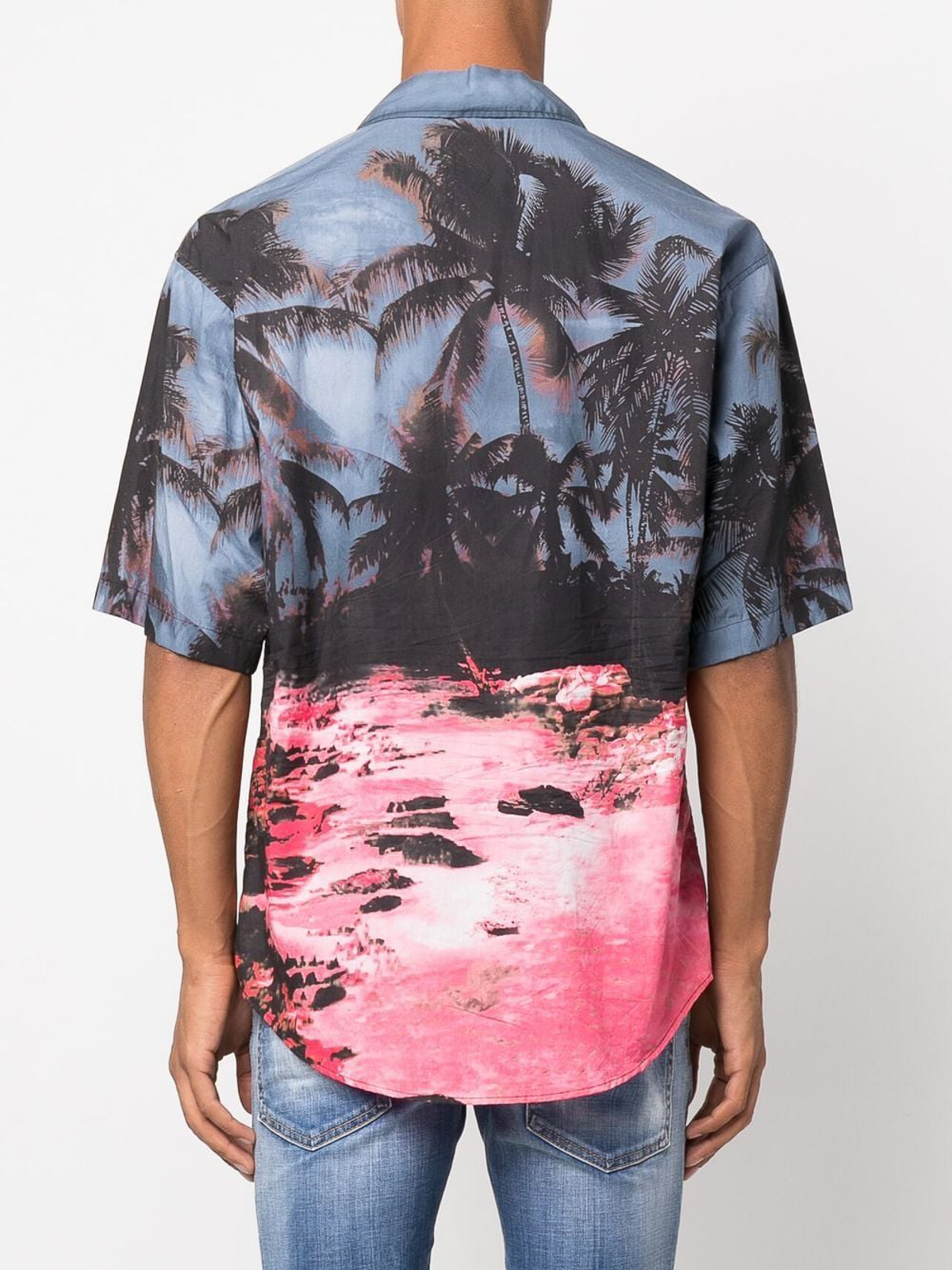 Shop Dsquared2 Palm Tree Shirt In Azul