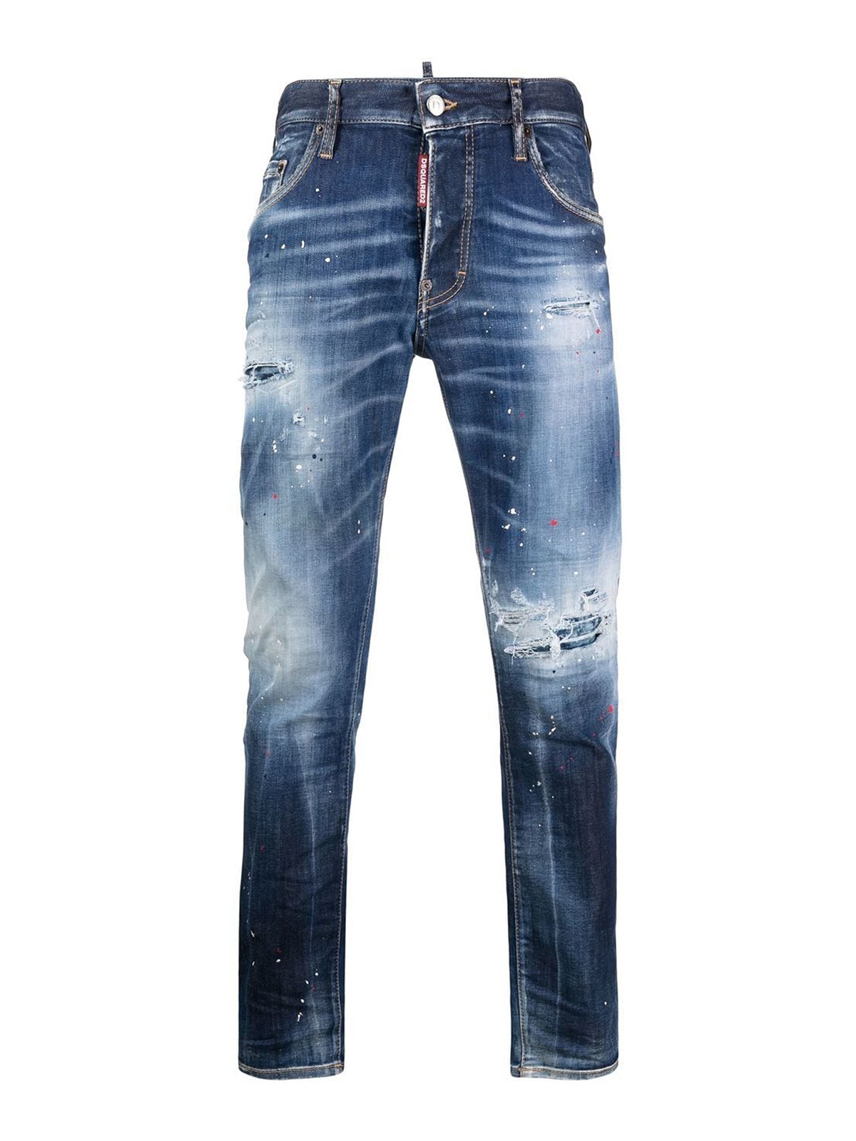 Dsquared2 Distressed Effect Jeans In Light Wash