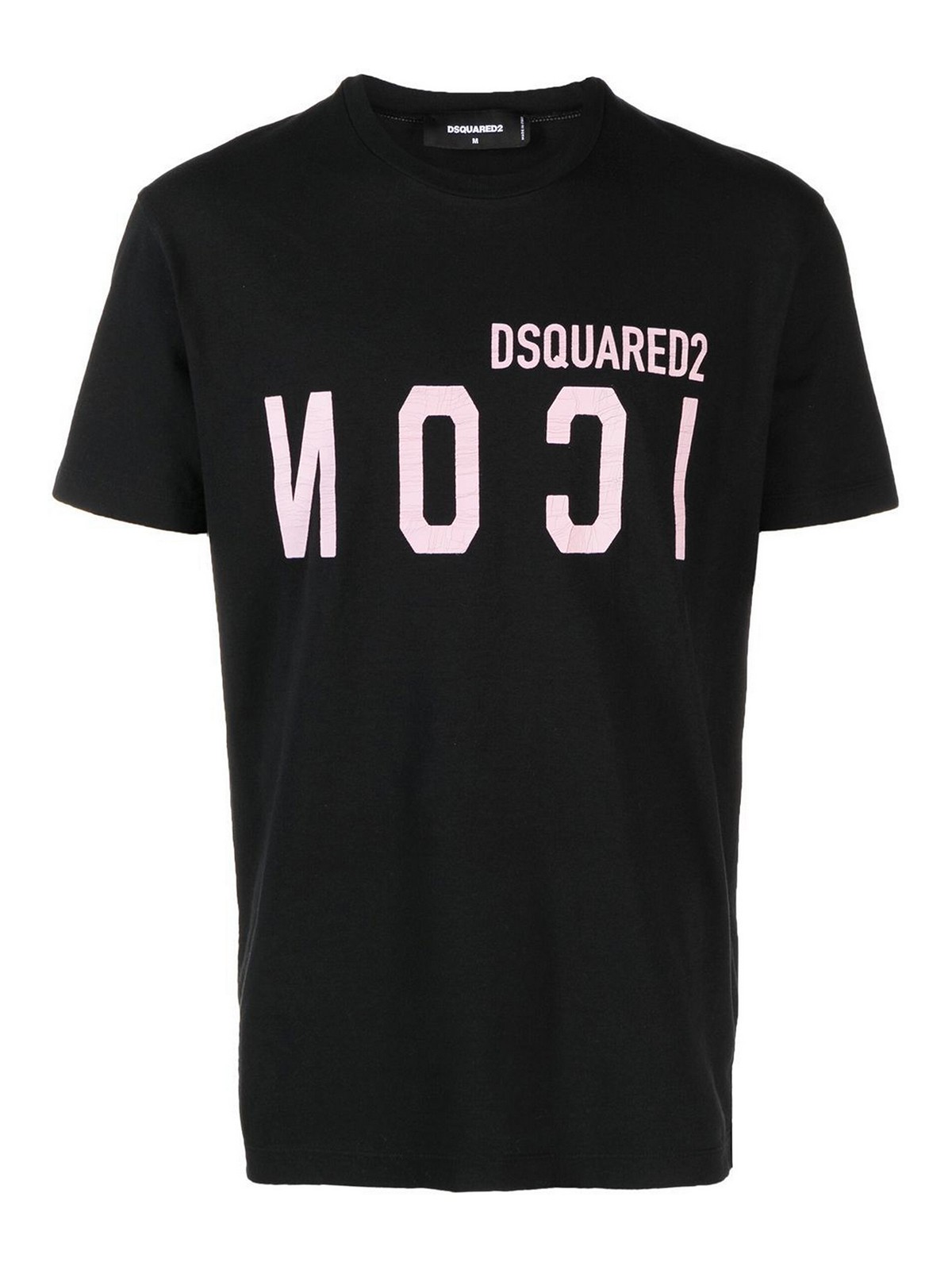 Dsquared2 Mirrored-logo T-shirt In Black