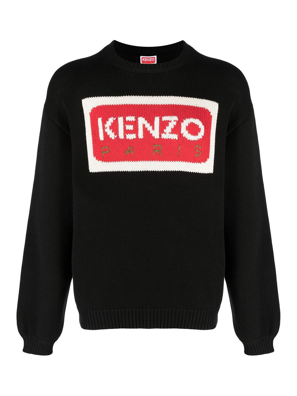 Kenzo Cotton Blend Crewneck In Black