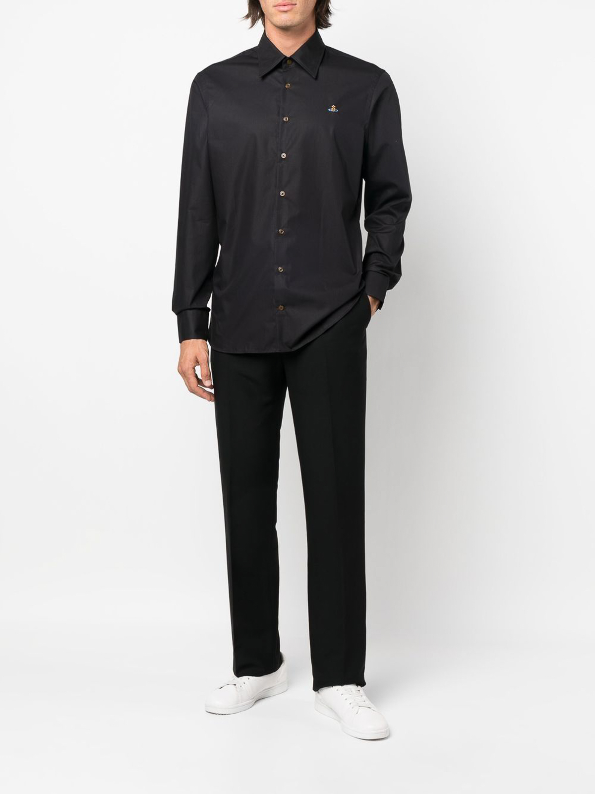 Shop Vivienne Westwood Organic Cotton Shirt In Black