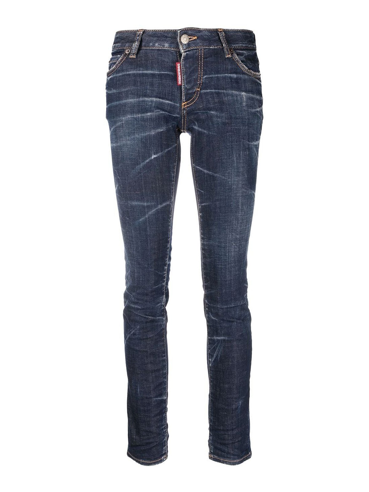 Dsquared2 Distressed Skinny-jeans In Light Wash