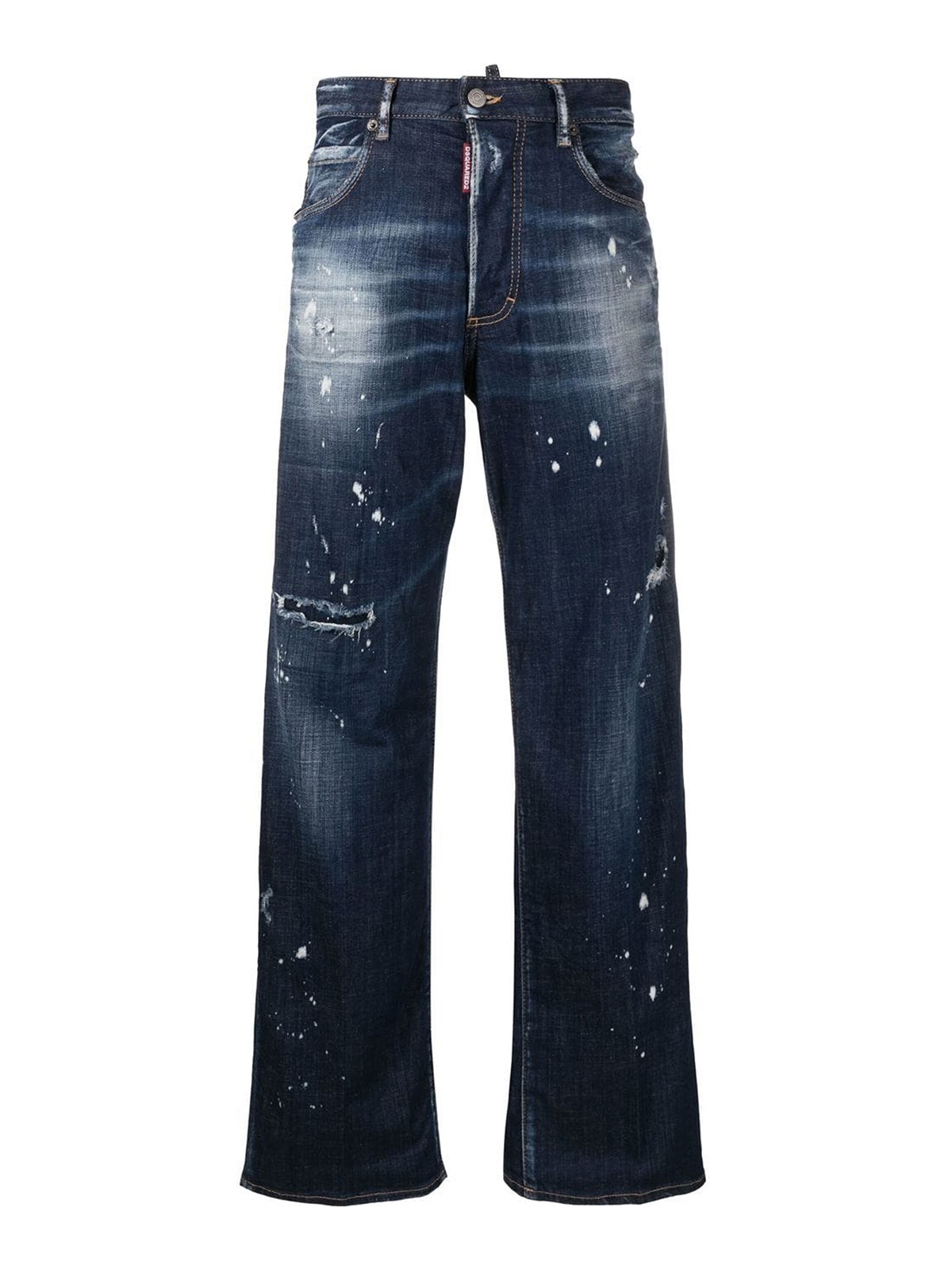 Dsquared2 Low Waist Oversize Jeans In Azul