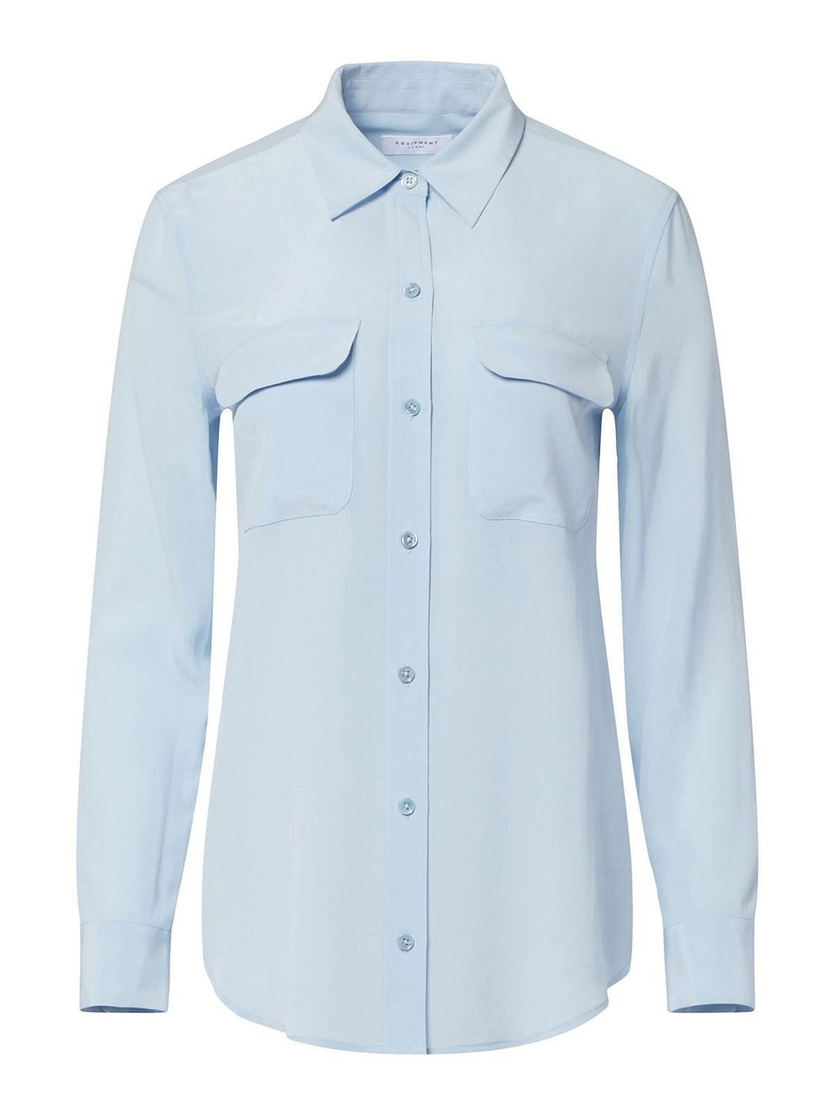 Shop Equipment Silk Shirt In Light Blue