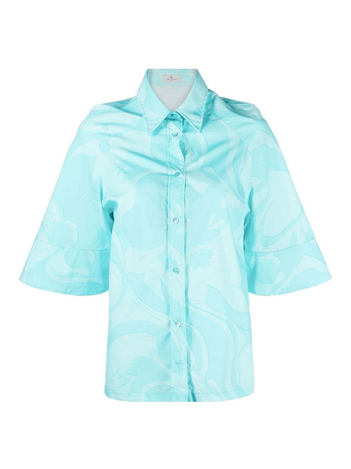 Shop Etro Swirl Shirt In Light Blue