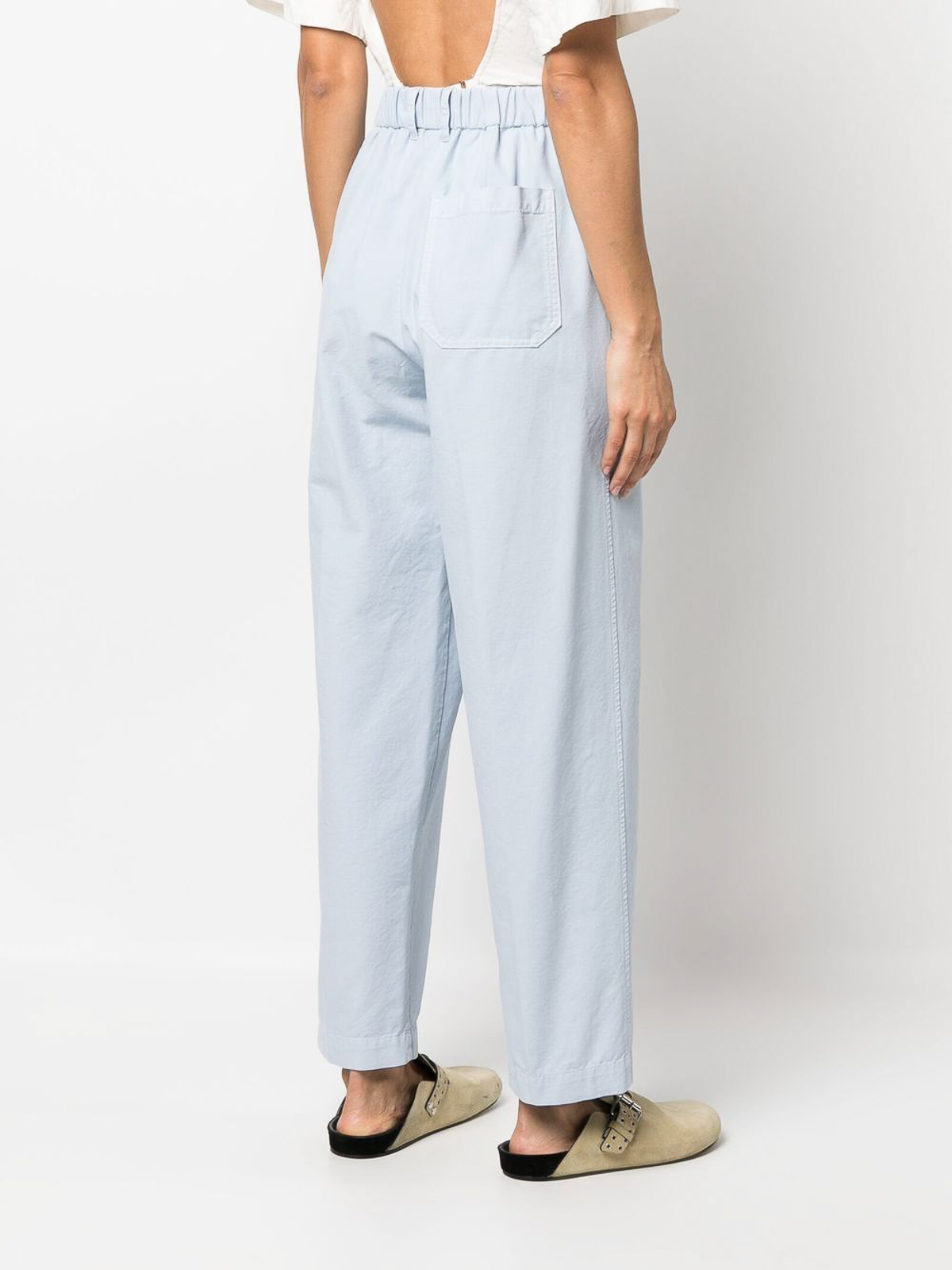 Forte Forte Cotton trousers - Light Blue - Women|10035MYPANTS5023 display picture 1