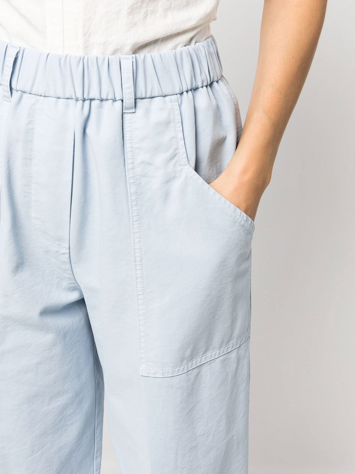 Forte Forte Cotton trousers - Light Blue - Women|10035MYPANTS5023 display picture 1