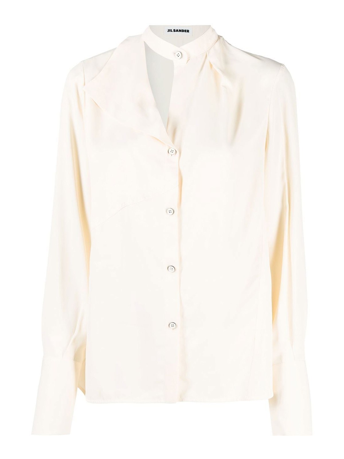 Jil Sander Asymmetric Shirt In White