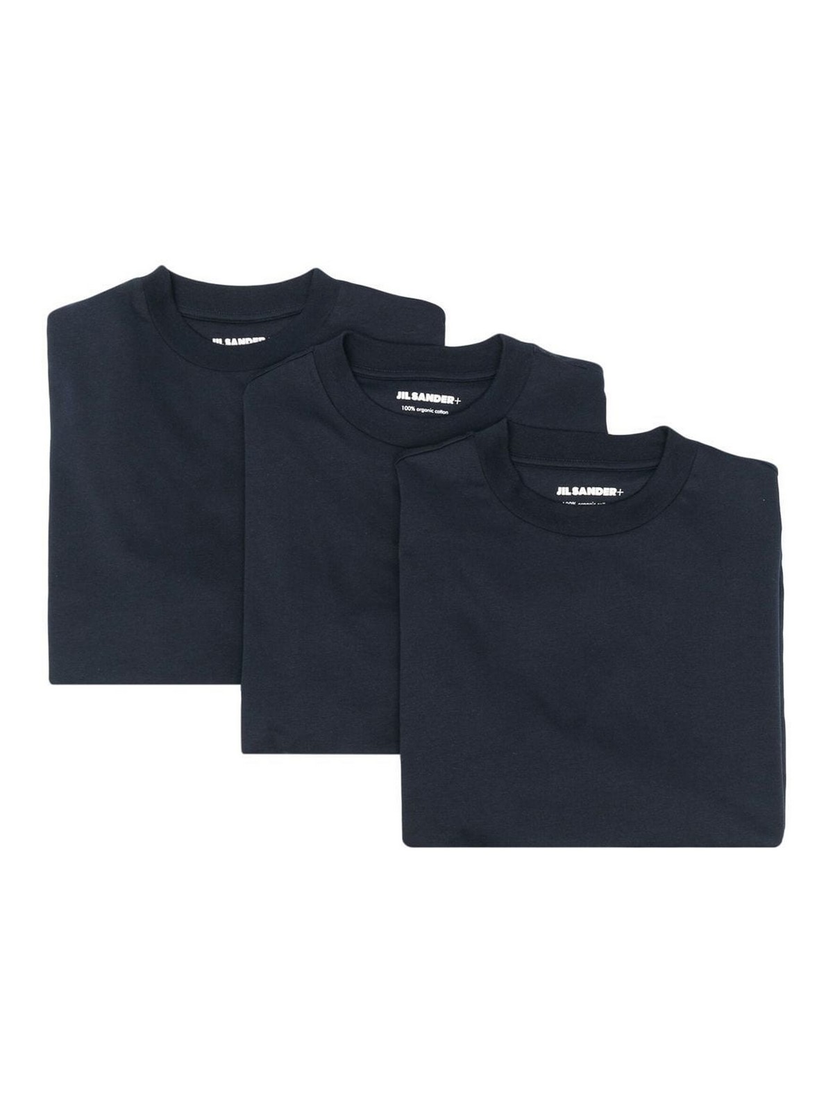 Jil Sander Logo Patched T-shirt In Azul
