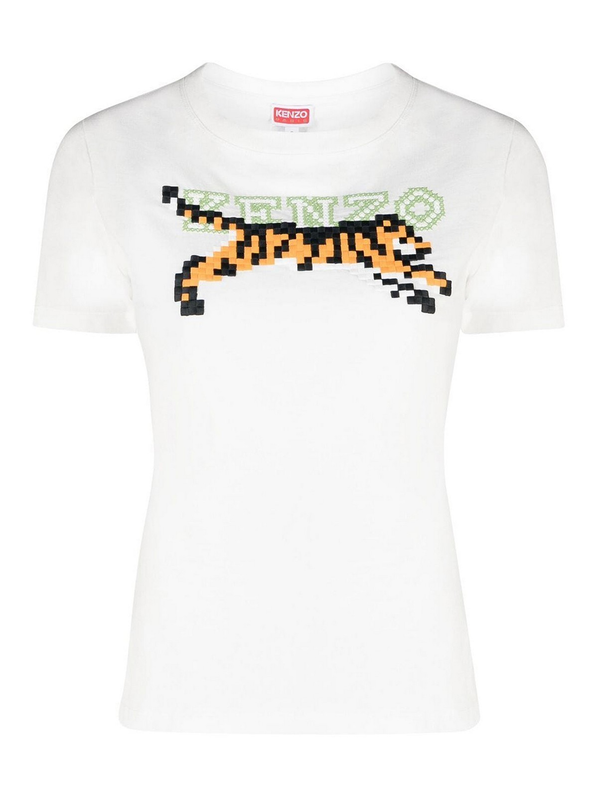 Kenzo Embroidery Design Tee In White