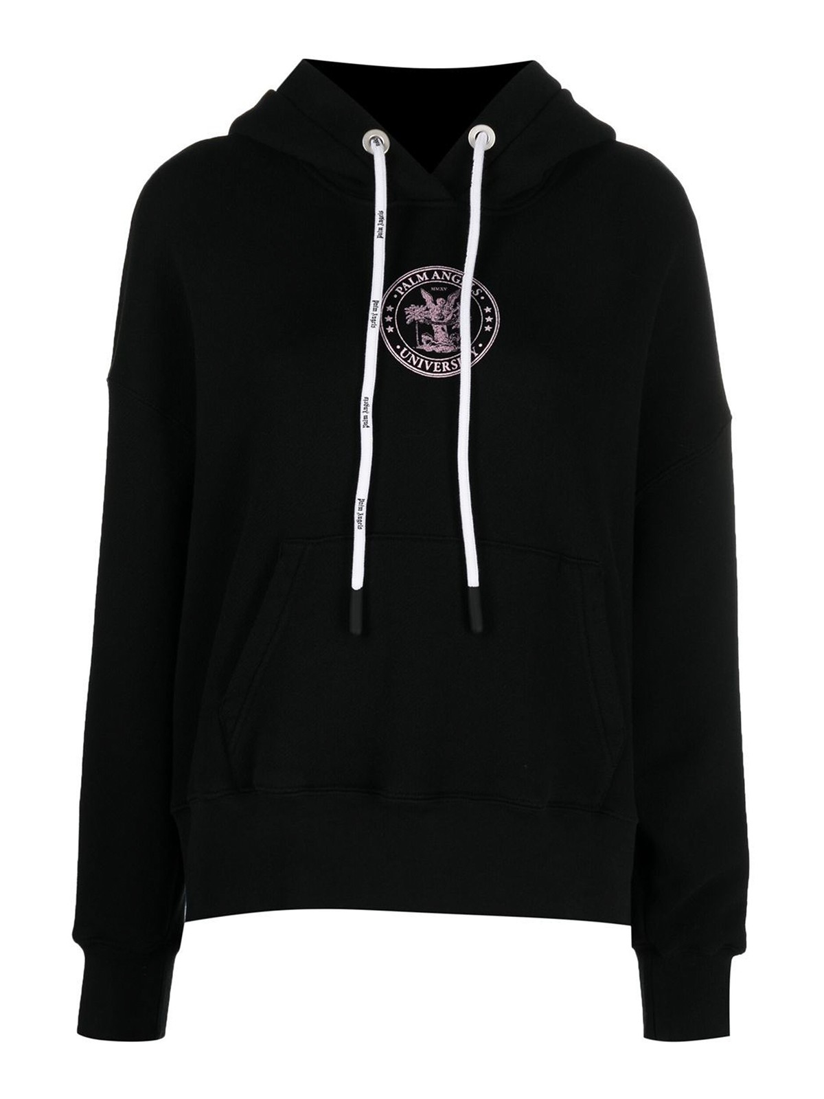 Shop Palm Angels College Hoodie In Negro