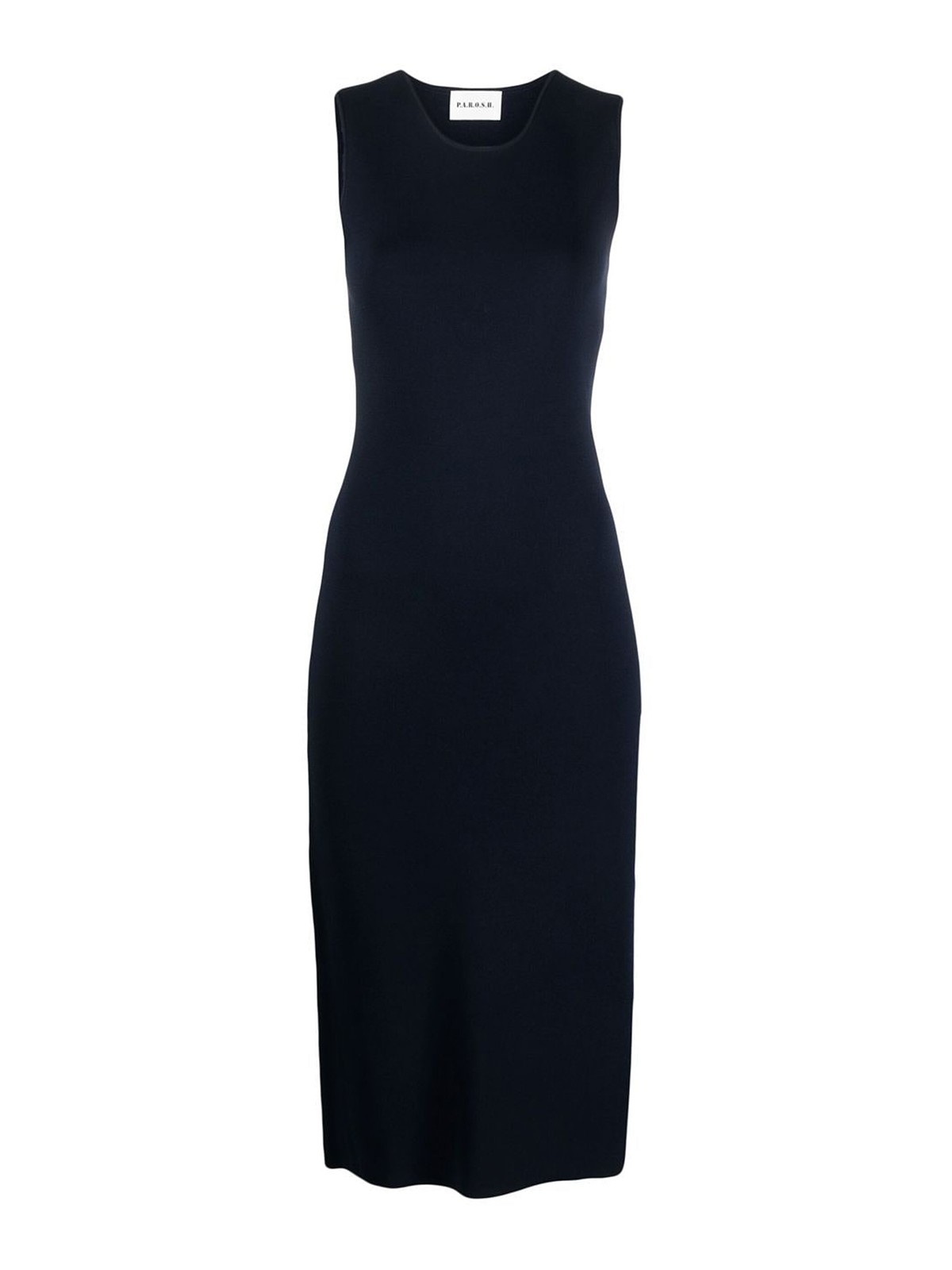 Shop P.a.r.o.s.h Knitted Tube Dress In Blue