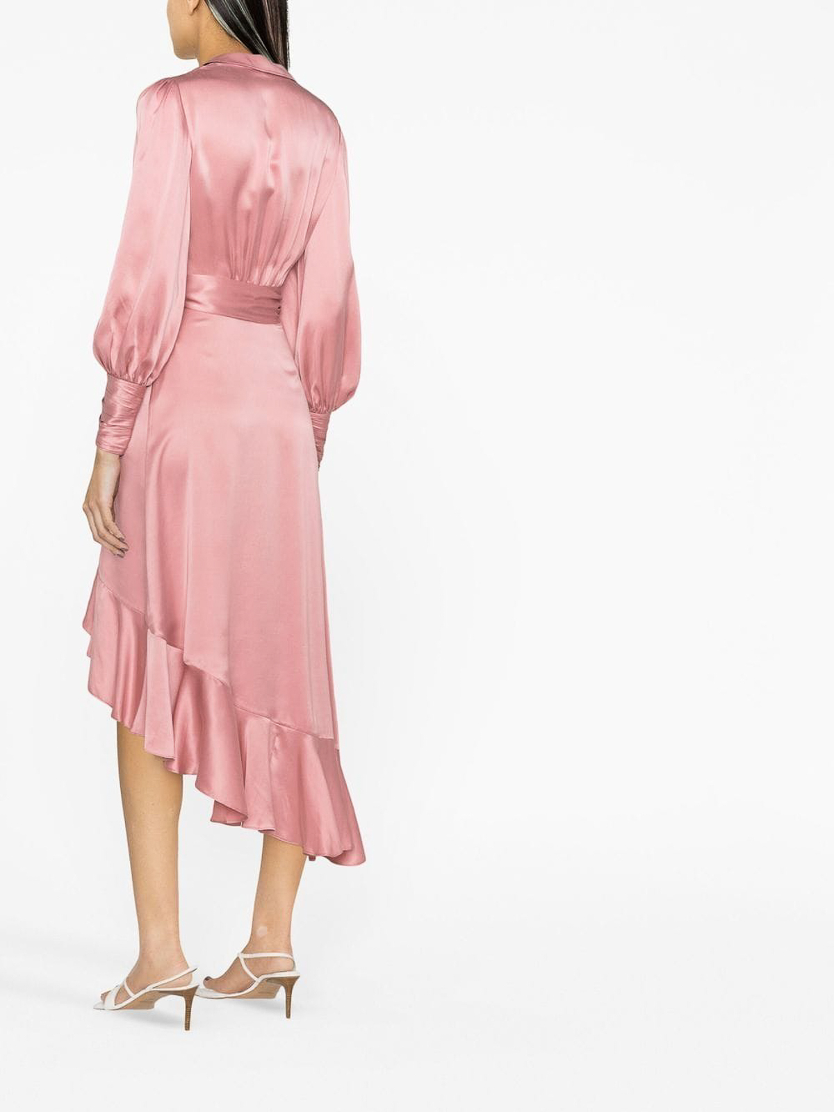 ワンピース ZIMMERMANN Woman Dress Pink 8066DR25R PTL Zimmermann - Ginger Pink Multi Buttoned & Belted Mini Dress