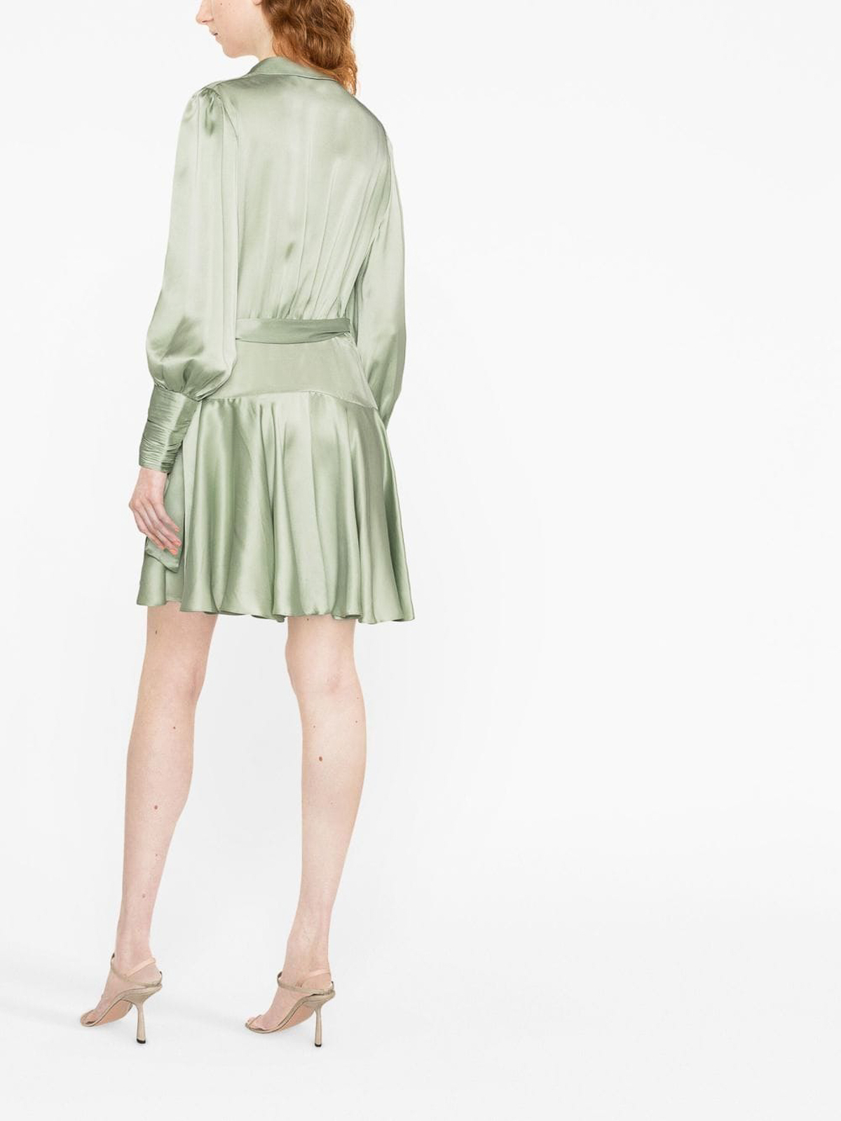 Zimmermann Ruffled mini dress - Green - Women|8067DRHIGLGRN