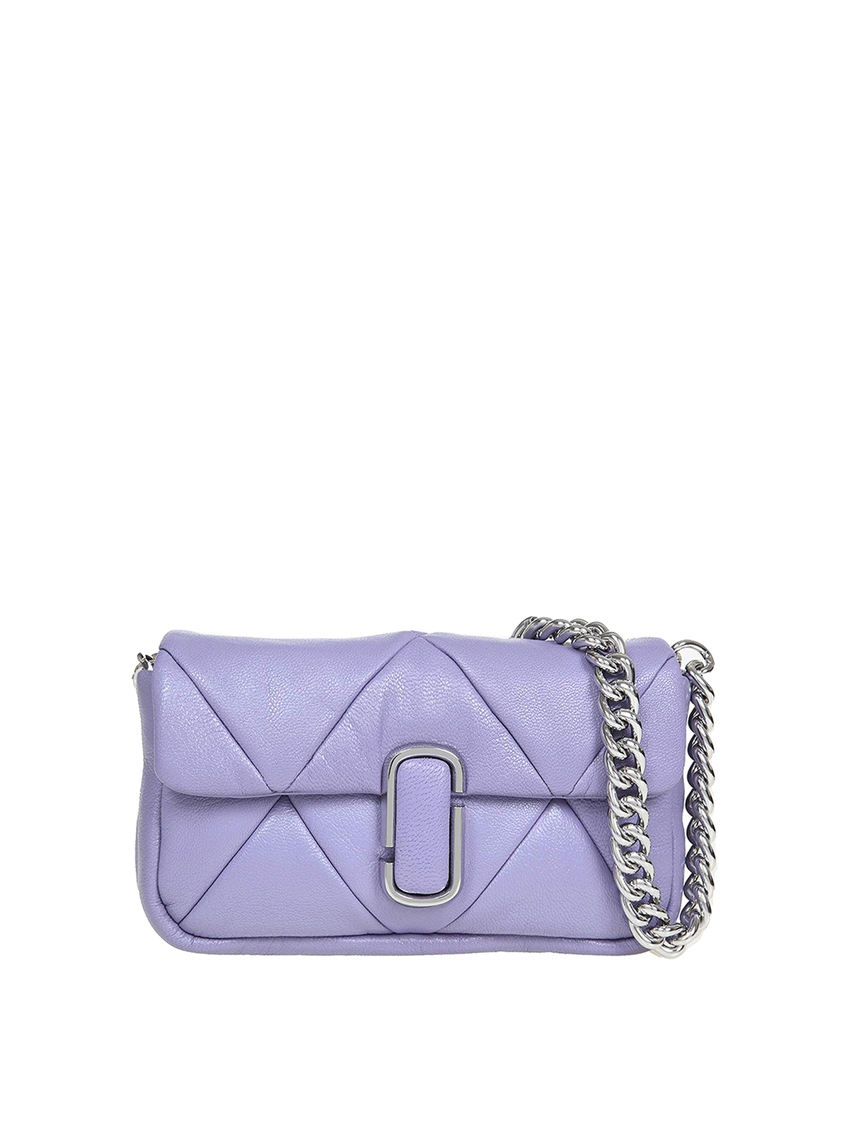 MARC JACOBS QUILTED LEATHER SHOULDER BAG WITH LOGO