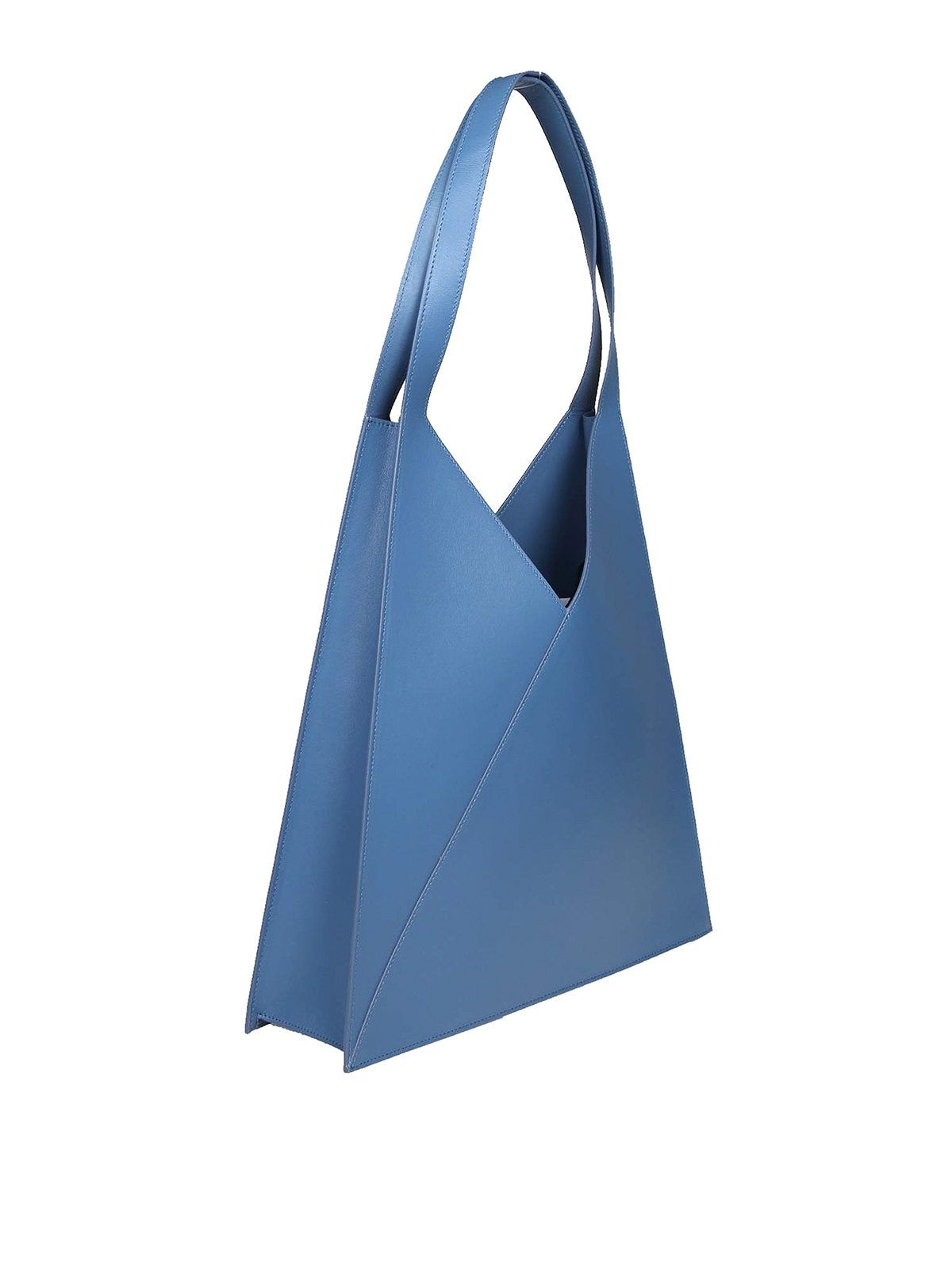Furla triangle leather tote bag, Blue
