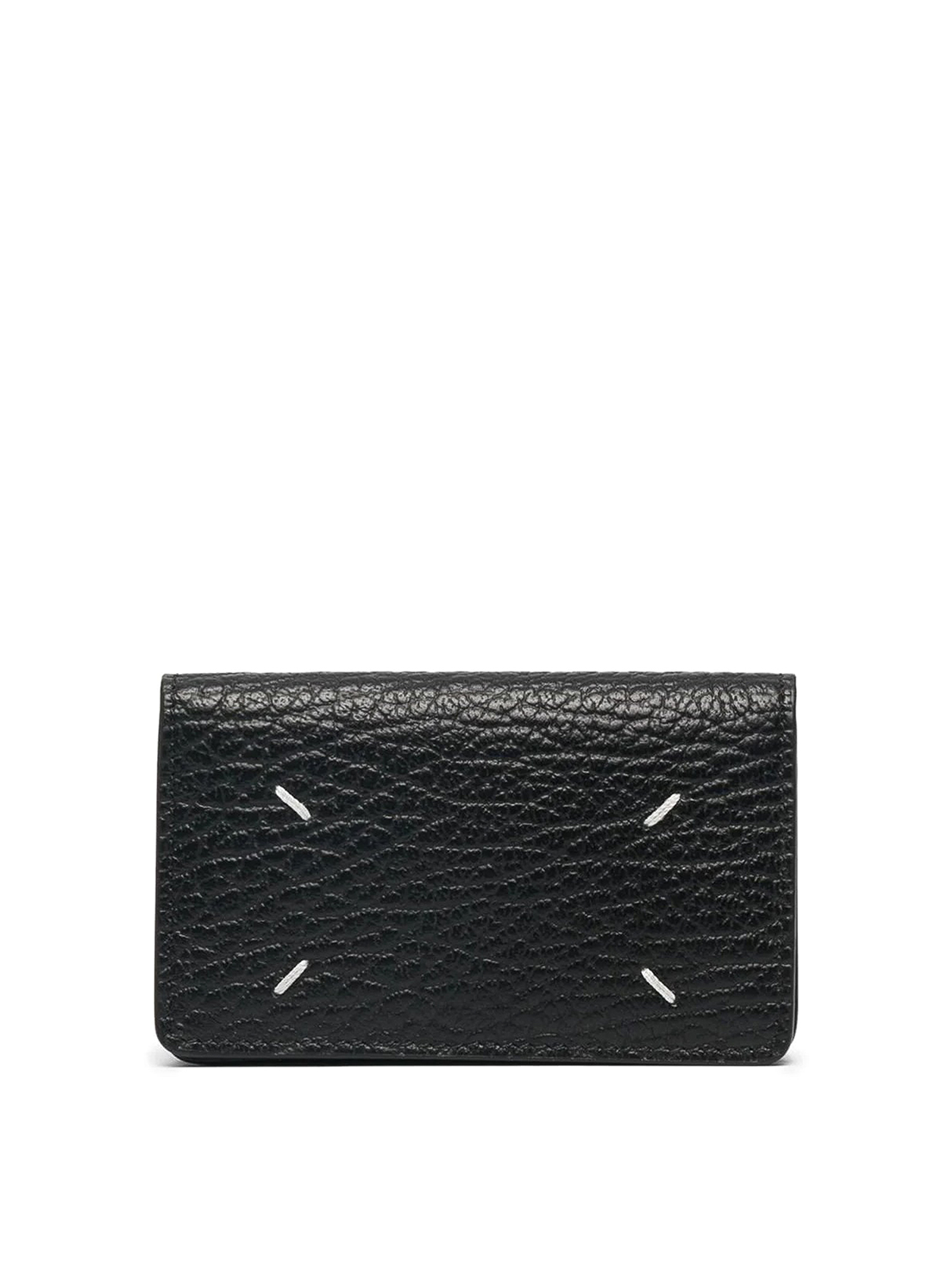 Maison Margiela Grained Leather Wallet In Black