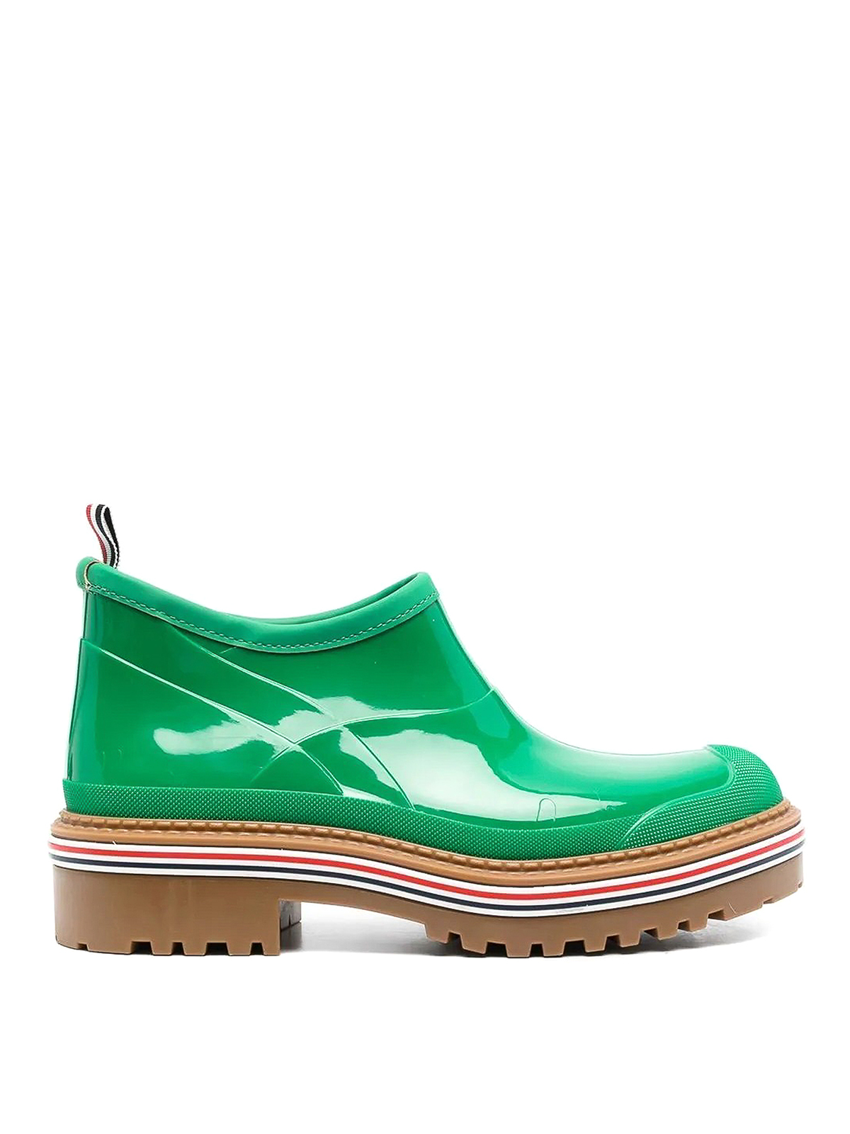 Thom Browne Round Toe Boots In Green
