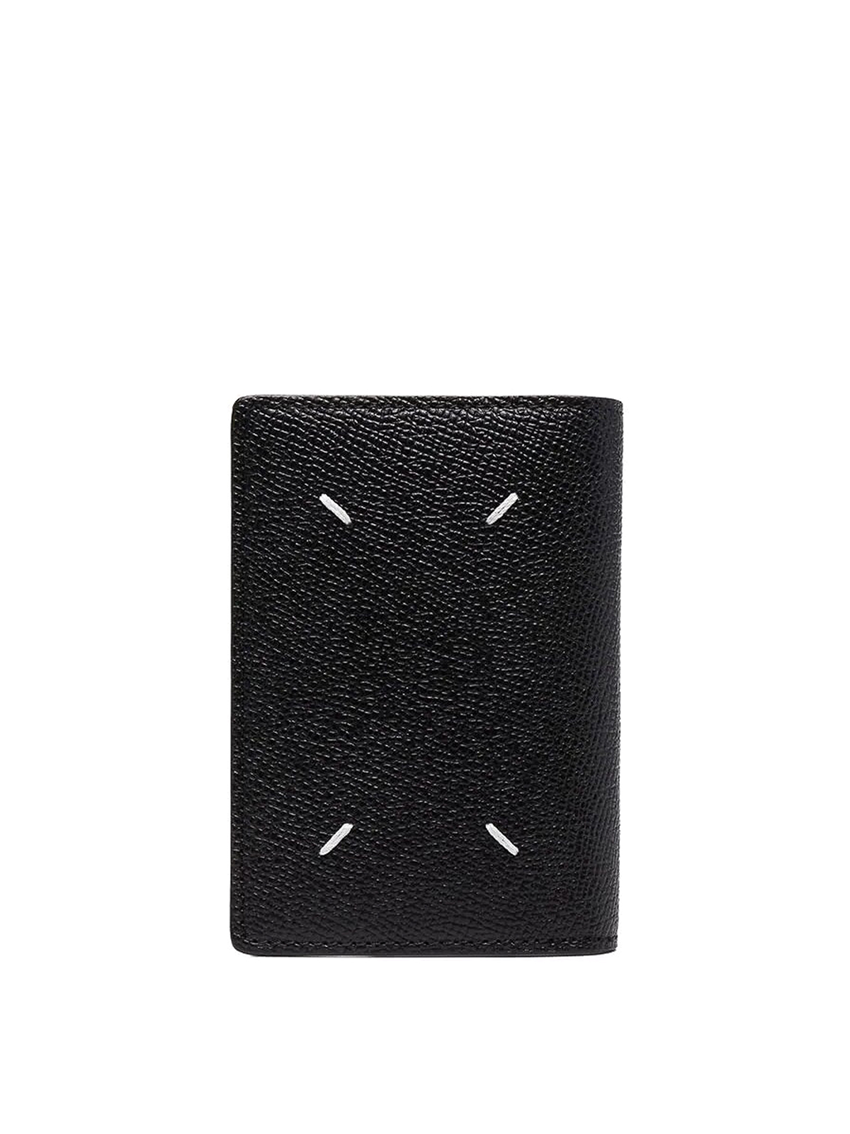 Logo-print leather wallet