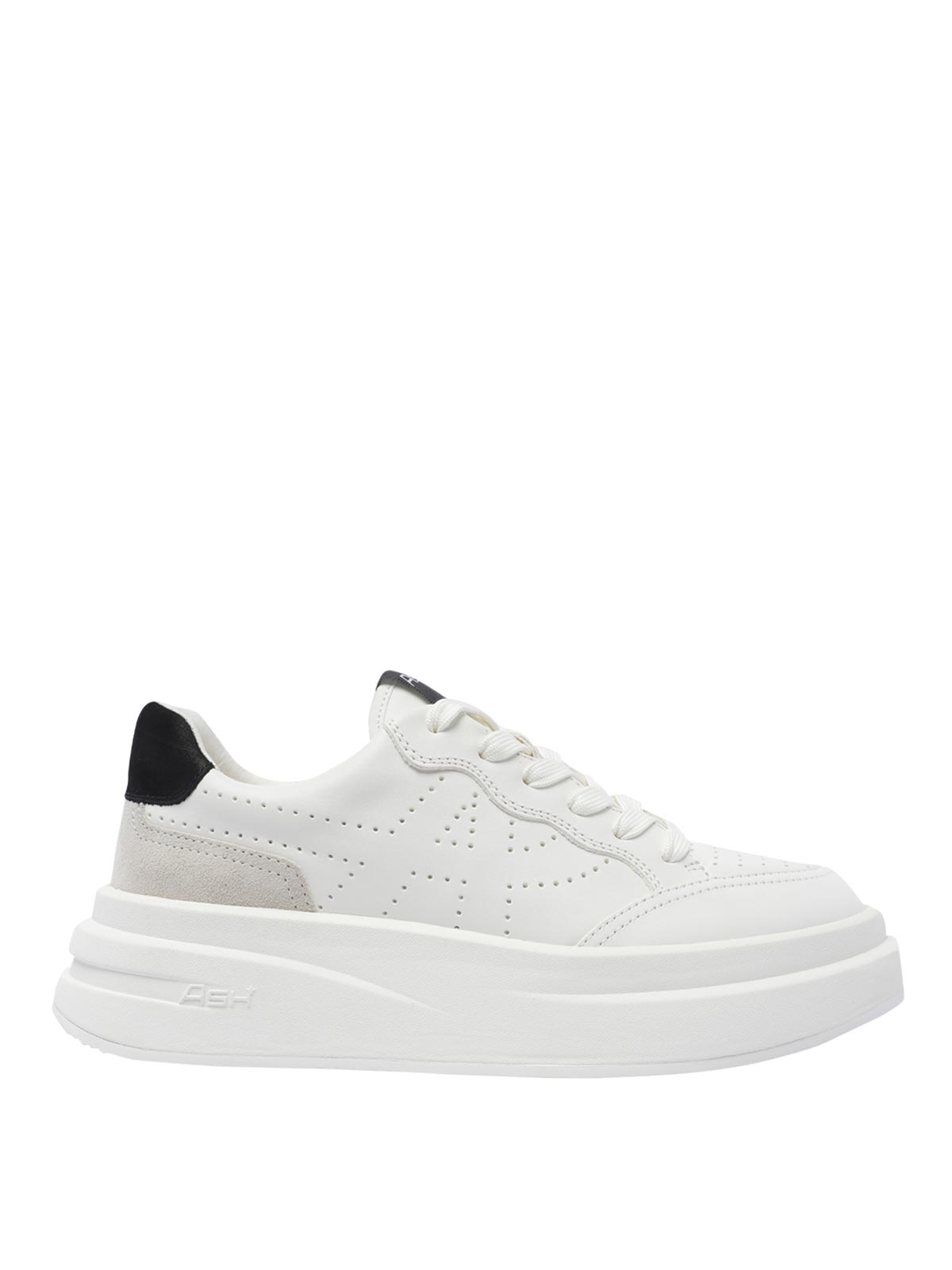 Ash Leather Sneakers With Lateral Logo In White
