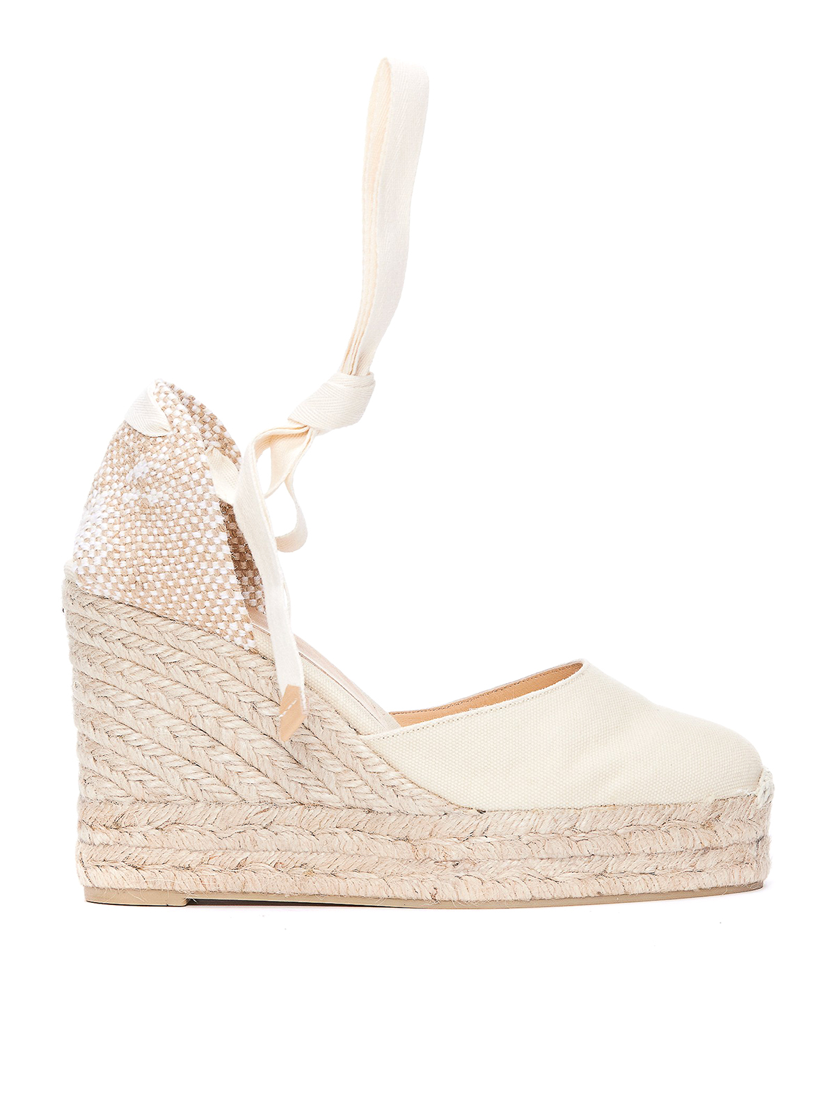 Shop Castaã±er Espadrillas With Wedge And Laces Closure In White