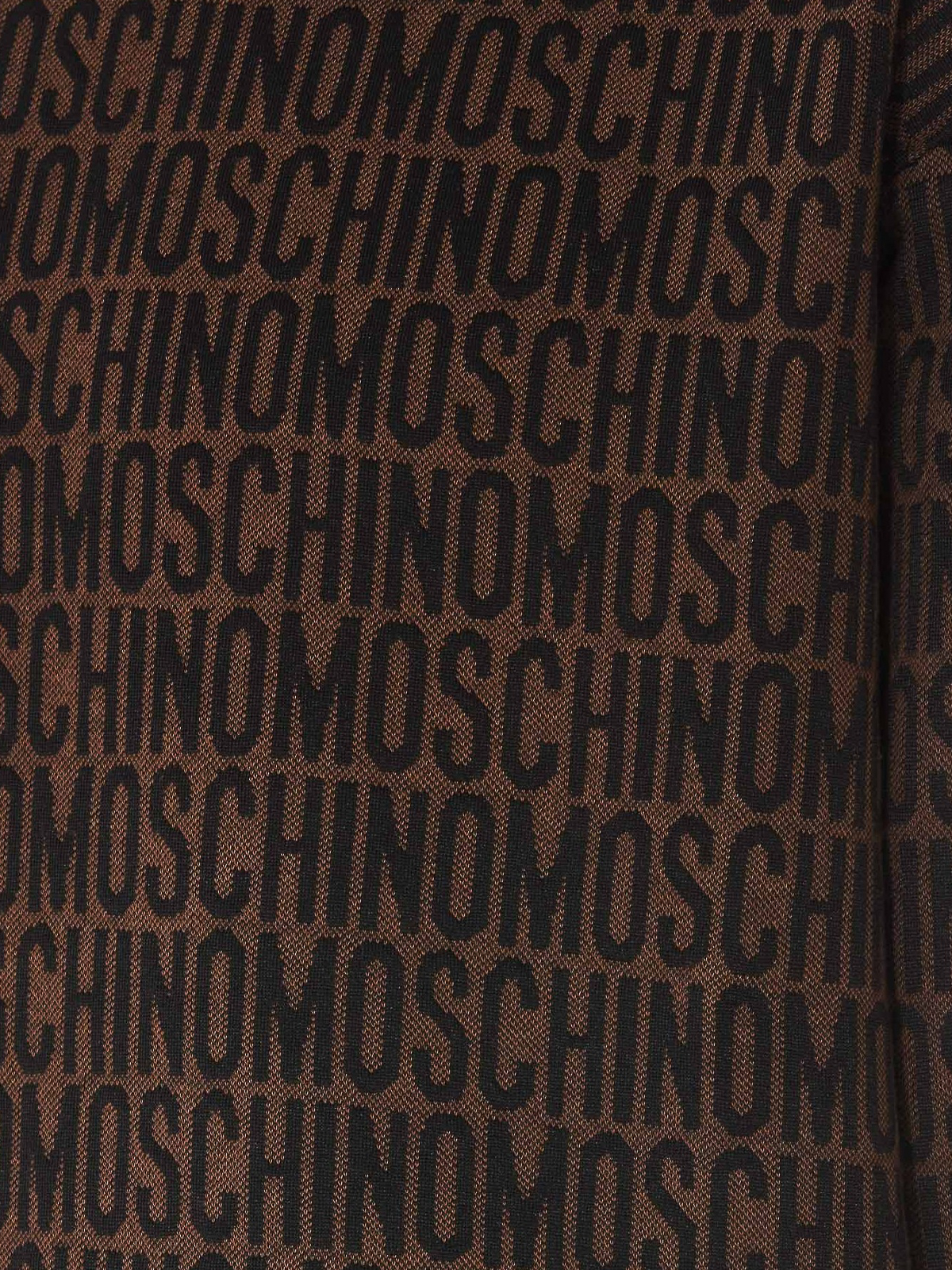 Shop Moschino Monogram Crewneck In Marrón