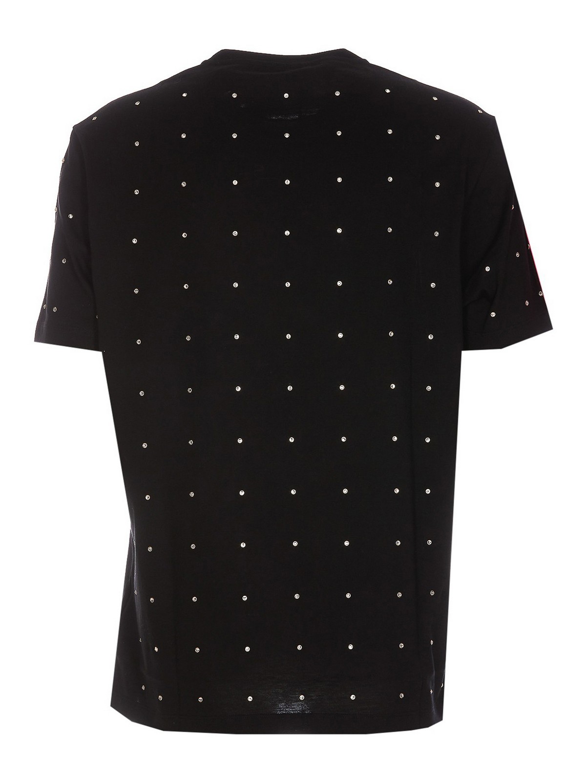 Versace T-shirt with crystal details and printed logo