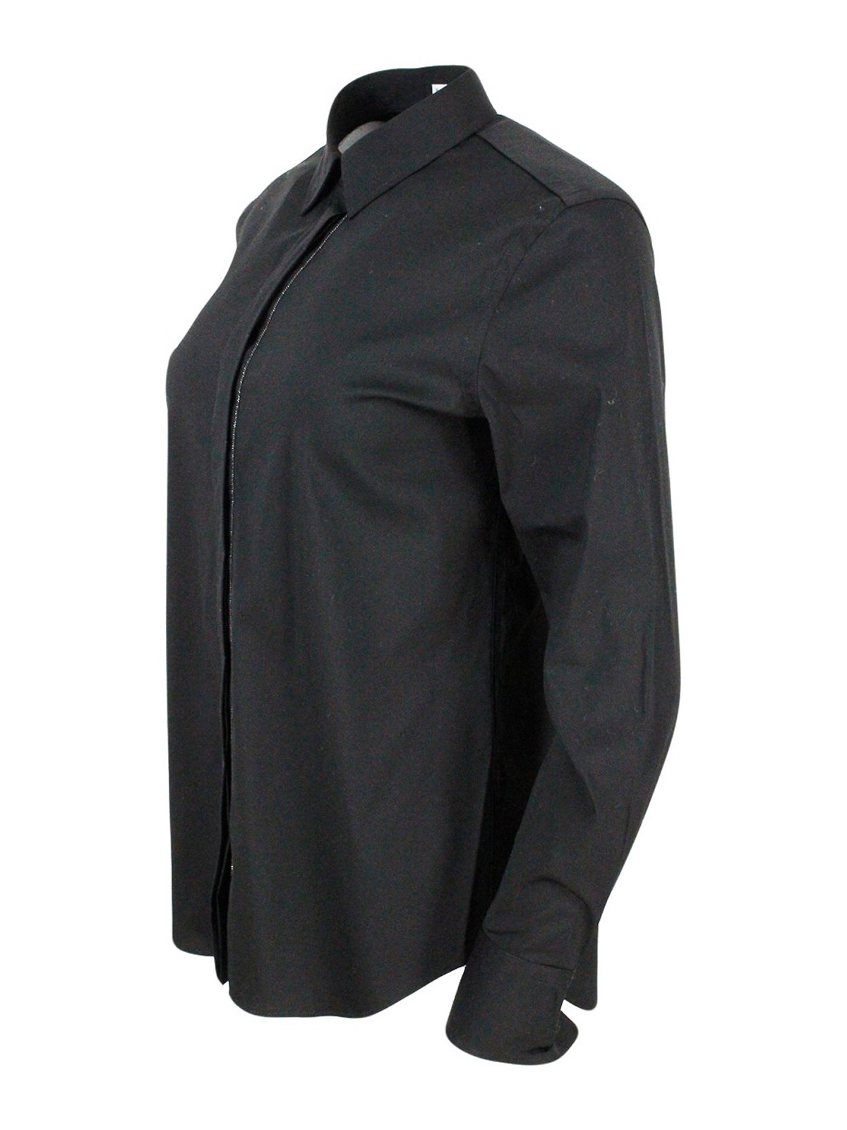 Shop Brunello Cucinelli Cotton Grey Shirt In Black