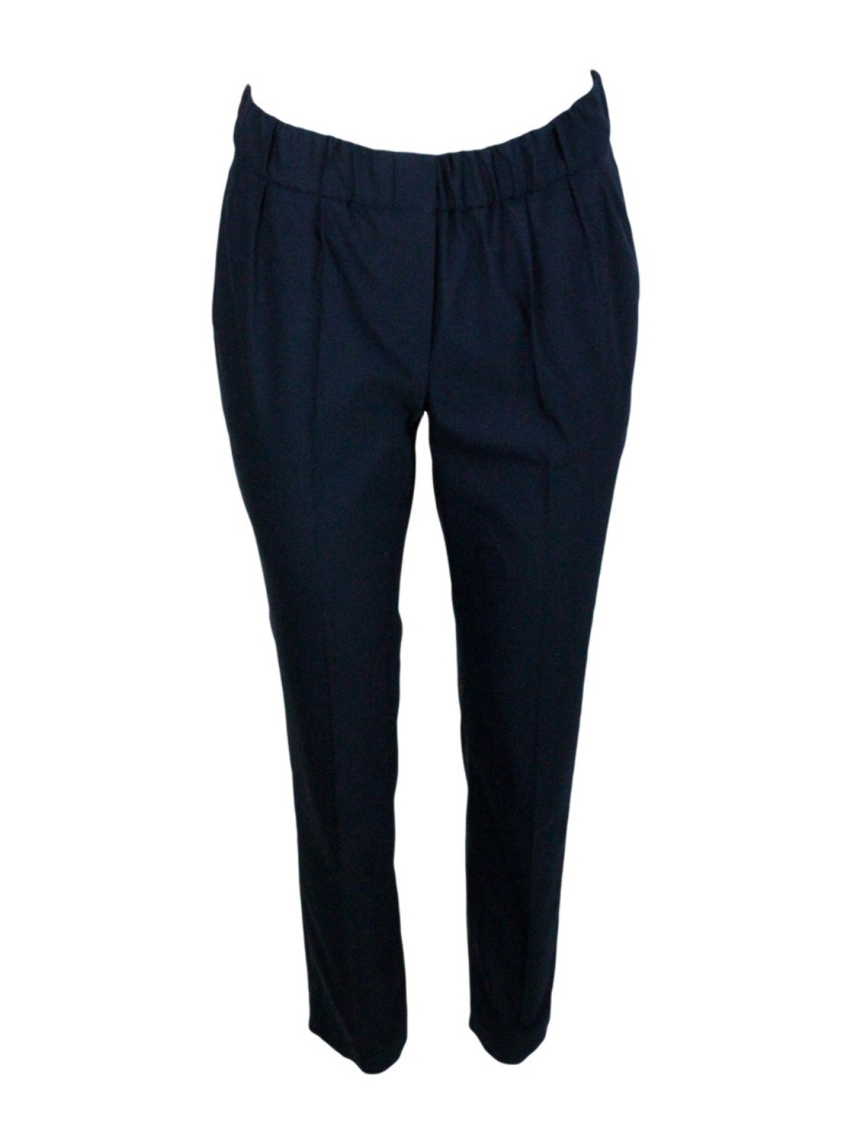 Brunello Cucinelli Stretched Casual Trousers In Blue
