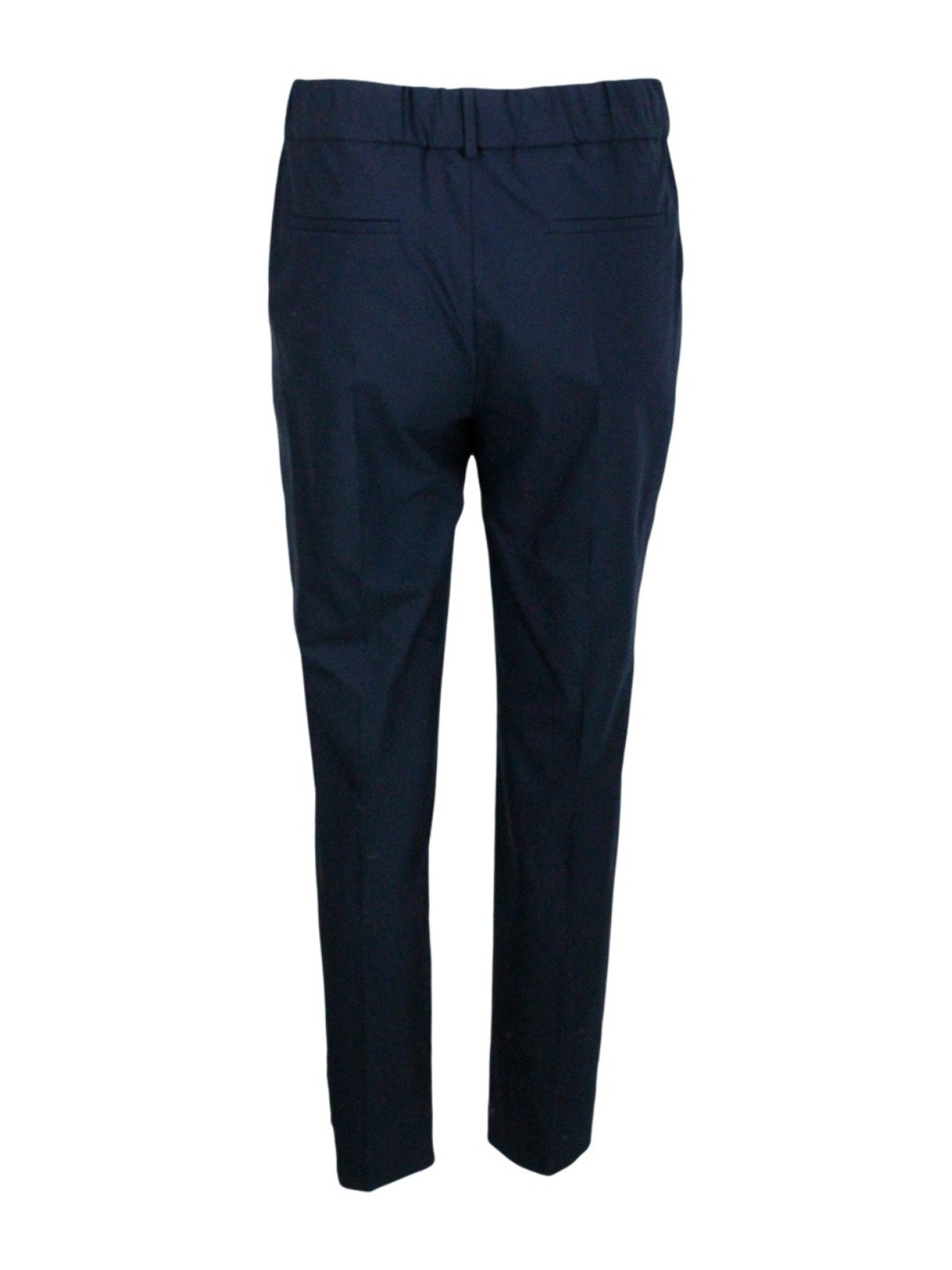 Shop Brunello Cucinelli Stretched Casual Trousers In Blue