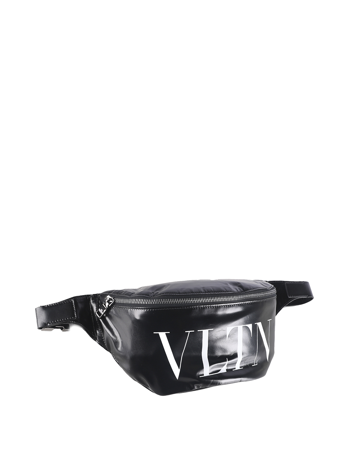 Shop Valentino Logo Fanny Pack With Adjustable Belt In Black