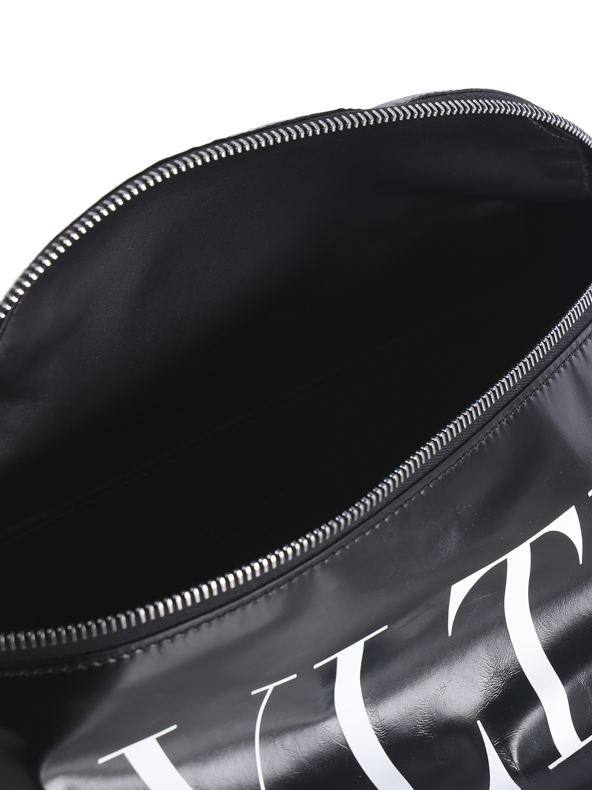 Shop Valentino Logo Fanny Pack With Adjustable Belt In Black