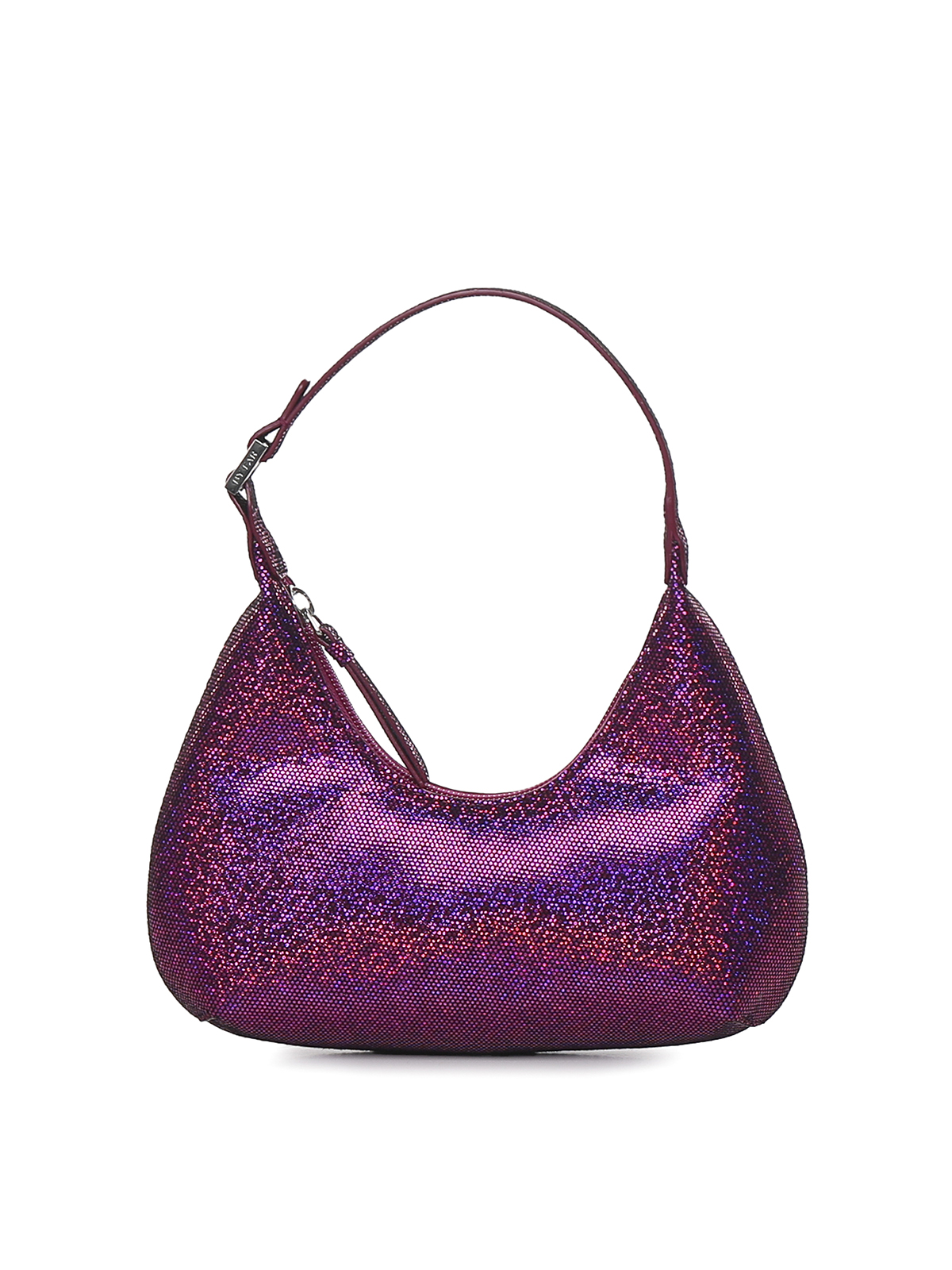 BY FAR Amber leather shoulder bag, Purple
